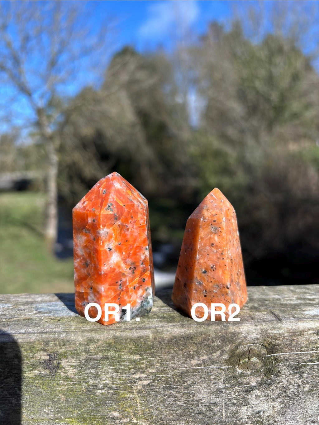 Orange Calcite Polished Point | Natural Crystal Tower, Home Decor