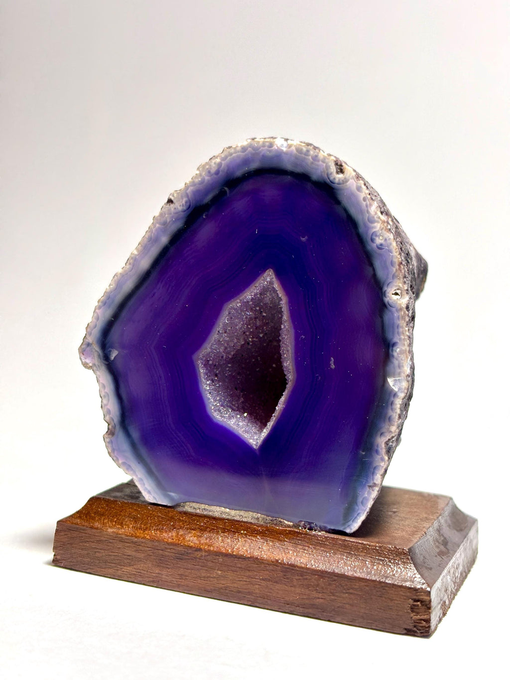 Natural Agate Geode Crystal - Small Polished Geode Display Piece
