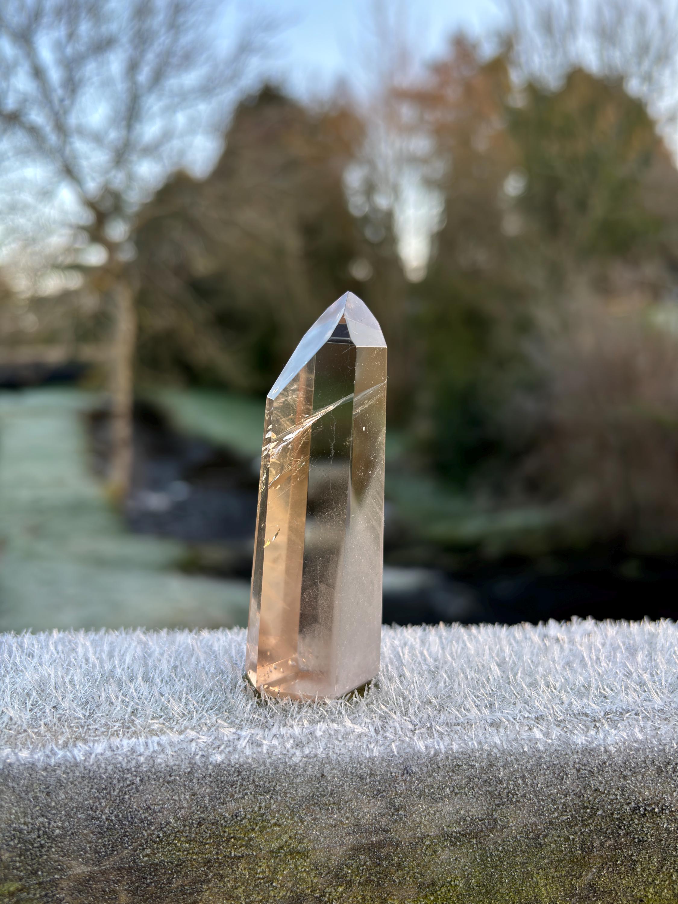 Smoky Quartz Phantom Polished Point | Natural Crystal Tower | Grounding & Protection Stone | High Quality Healing Crystal