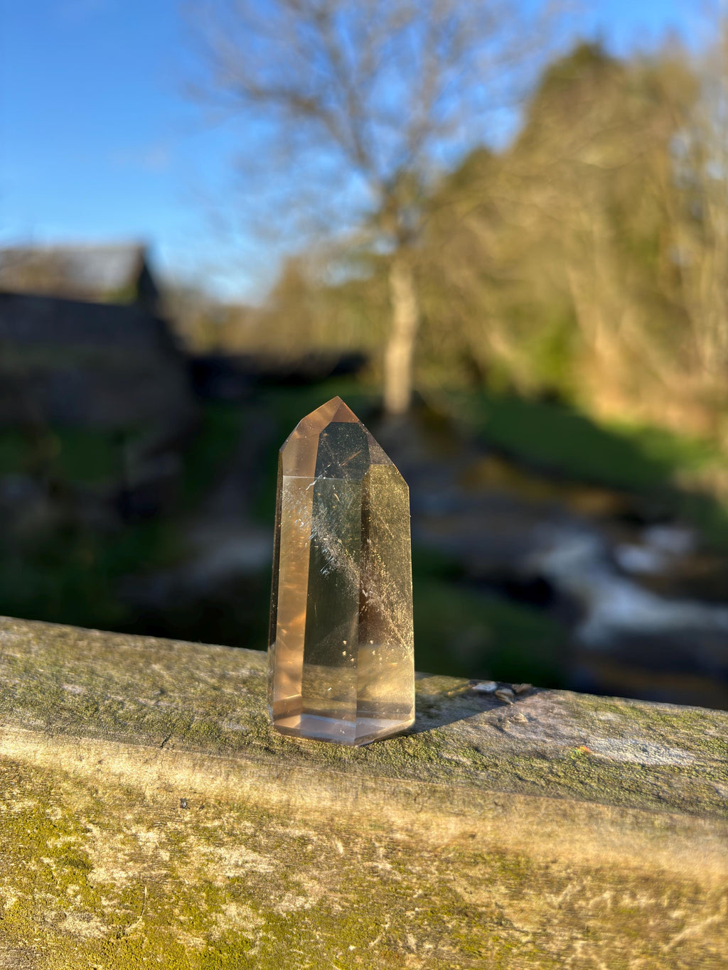 Natural Citrine Tower | Araçuaí Brazil Crystal | Genuine Citrine Point | Abundance Stone | Polished Quartz