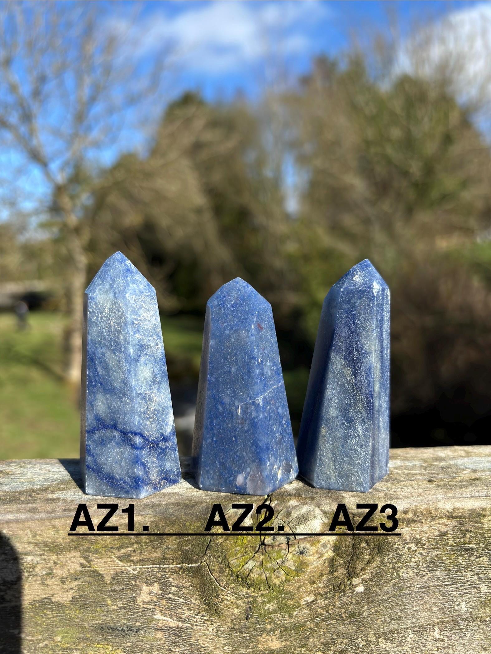 Natural Blue Quartz Polished Point - Crystal Tower for Healing & Decor