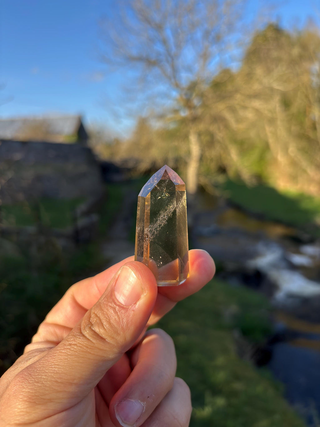 Natural Citrine Tower | Araçuaí Brazil Crystal | Genuine Citrine Point | Abundance Stone | Polished Quartz