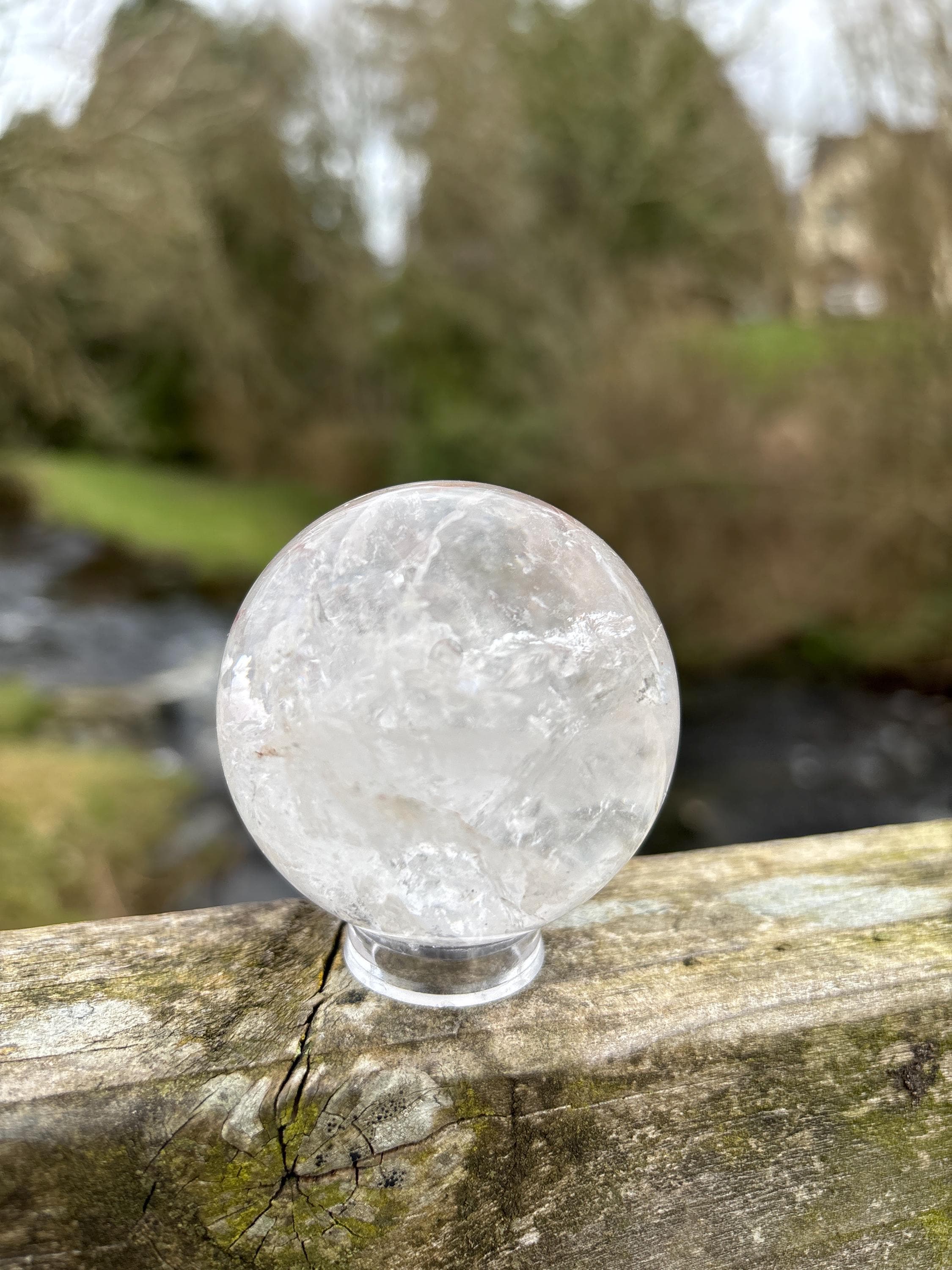 Clear Quartz Crystal Sphere 55mm | Natural Energy Ball | Master Healer Stone | Meditation & Manifestation Crystal