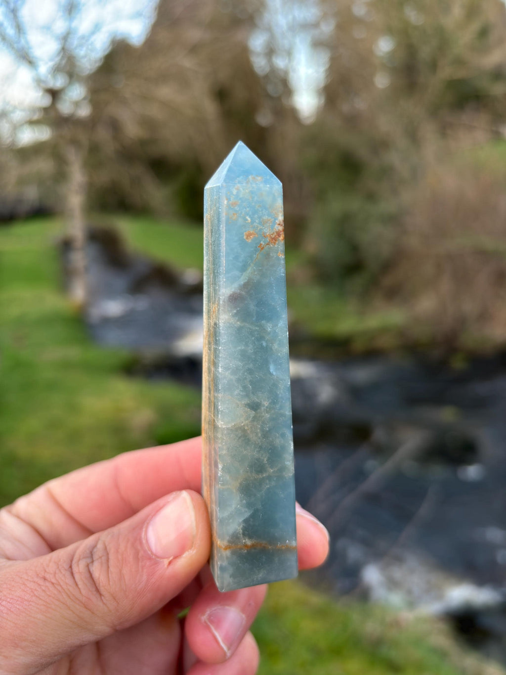 Blue Kyanite Obelisk | Polished Crystal Tower | Throat Chakra Stone | Energy Alignment Crystal | Natural Mineral