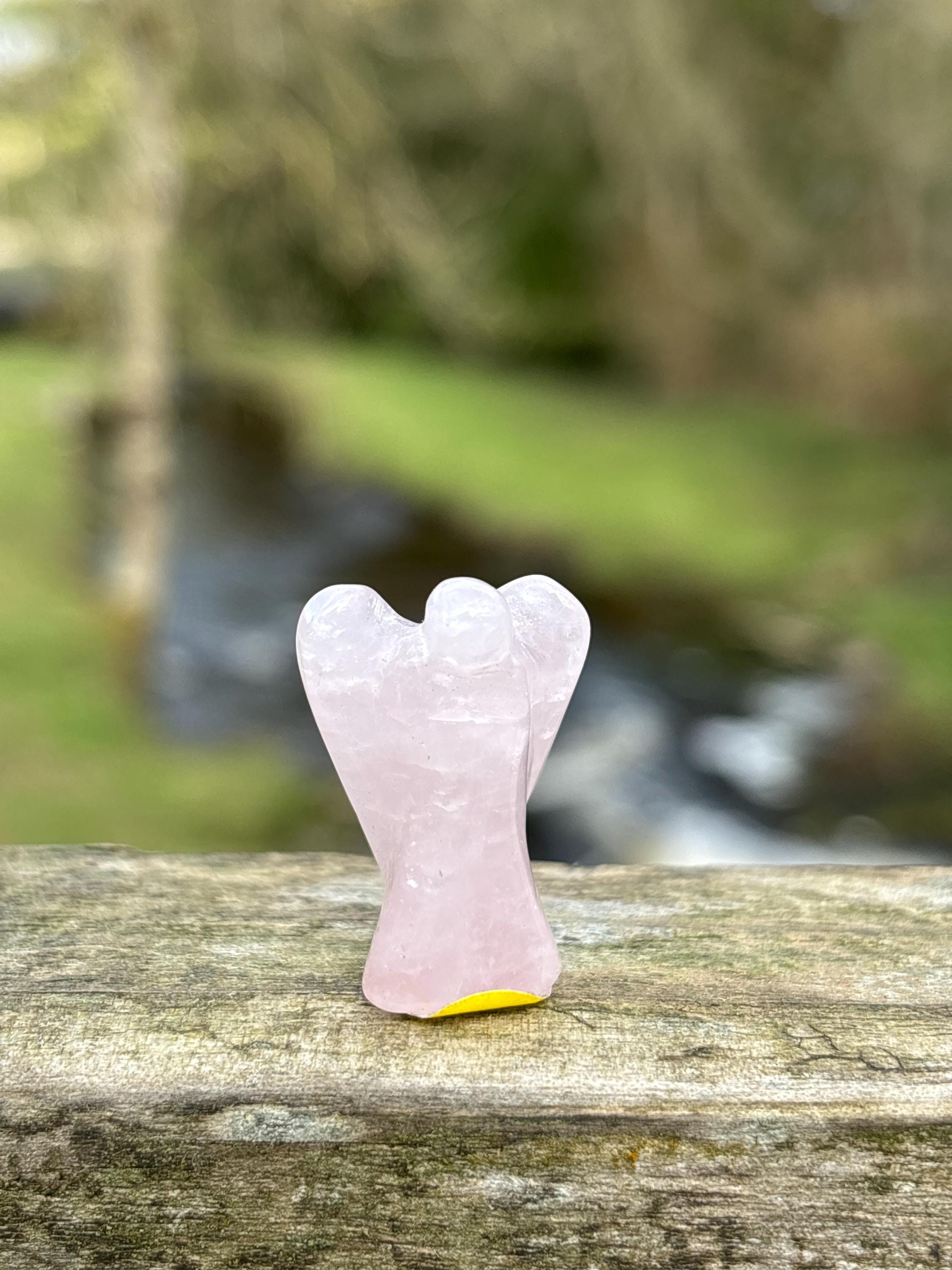 Rose Quartz Angel Carving | Mini Guardian Angel Crystal | Love Stone Healing Crystal | Spiritual Gift