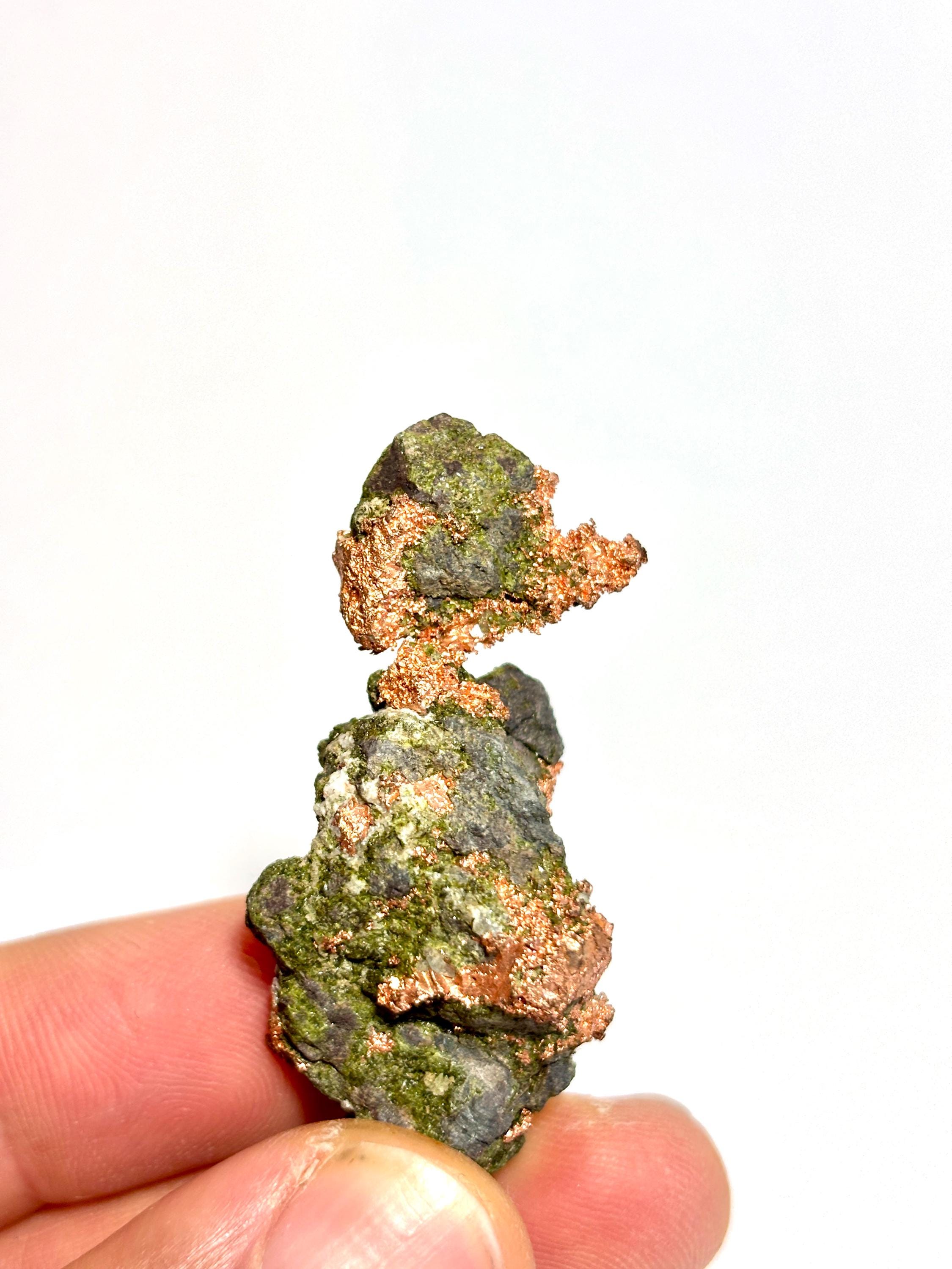 Natural Copper in Matrix Specimen - Michigan Copper Mineral for Collectors & Display