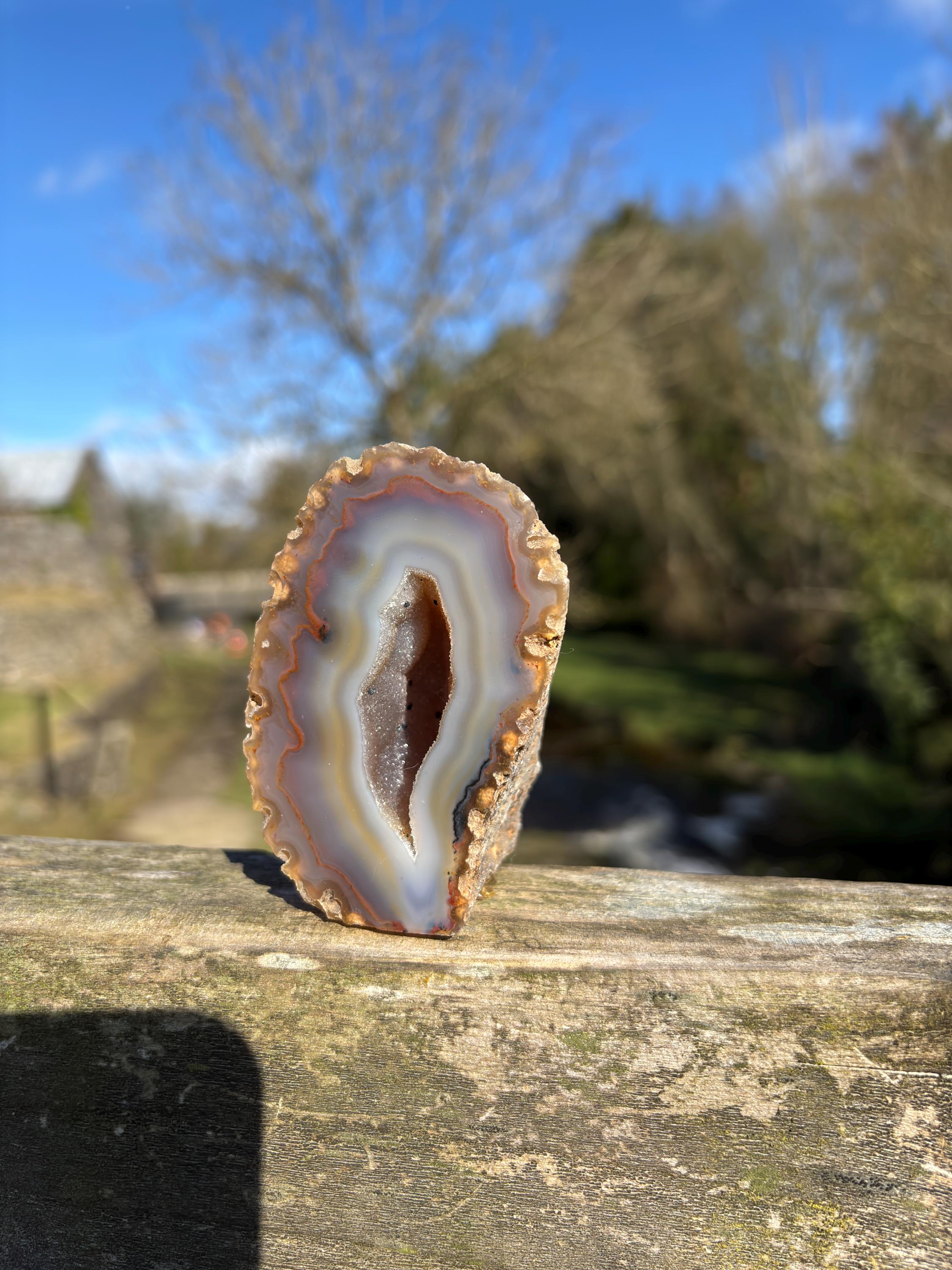 Natural Agate Geode | Crystal Home Decor, Meditation Stone