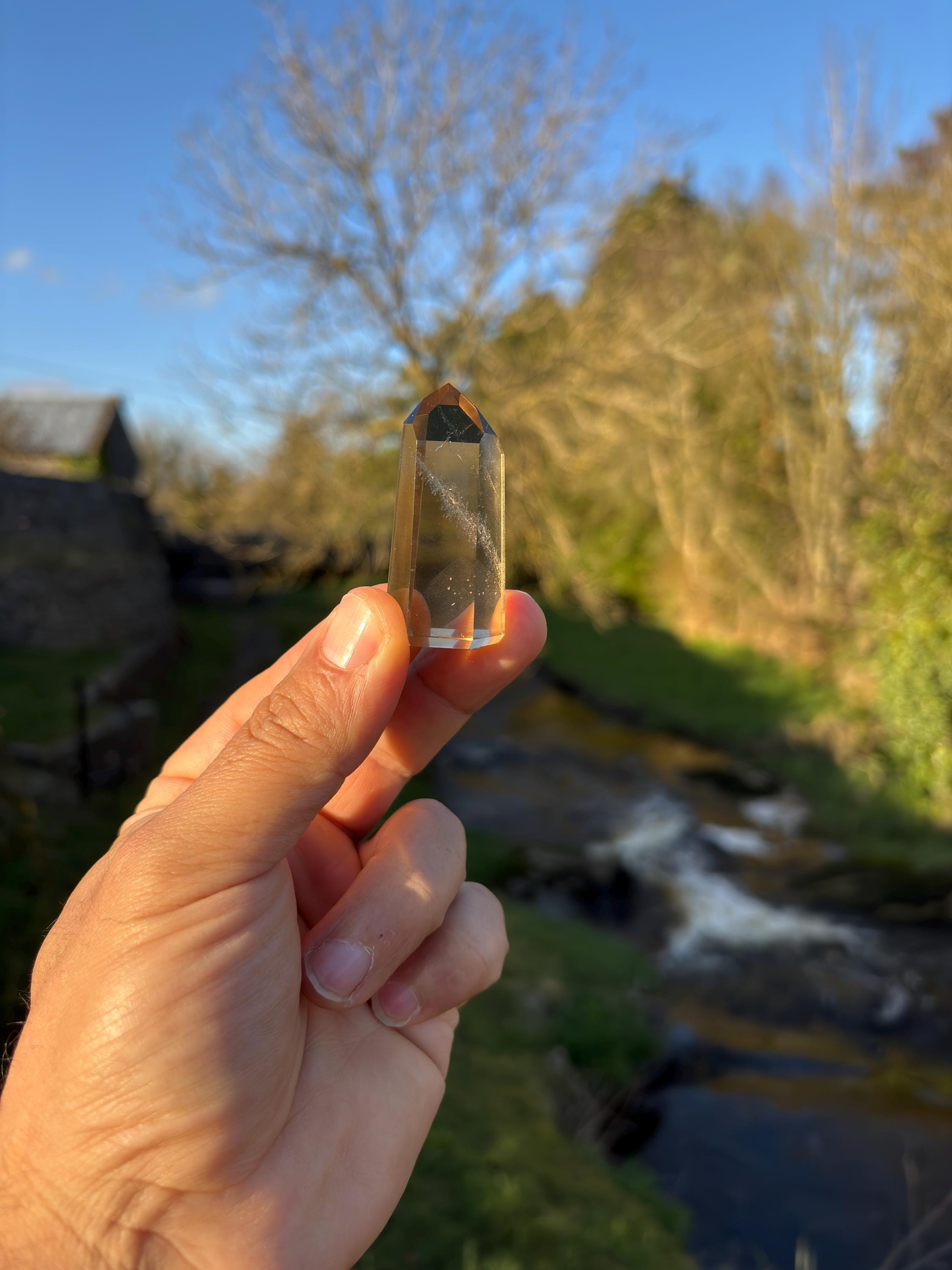 Natural Citrine Tower | Araçuaí Brazil Crystal | Genuine Citrine Point | Abundance Stone | Polished Quartz