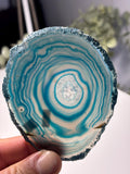 Polished Agate Slice | Colorful Banded Crystal Coaster, Mineral Specimen