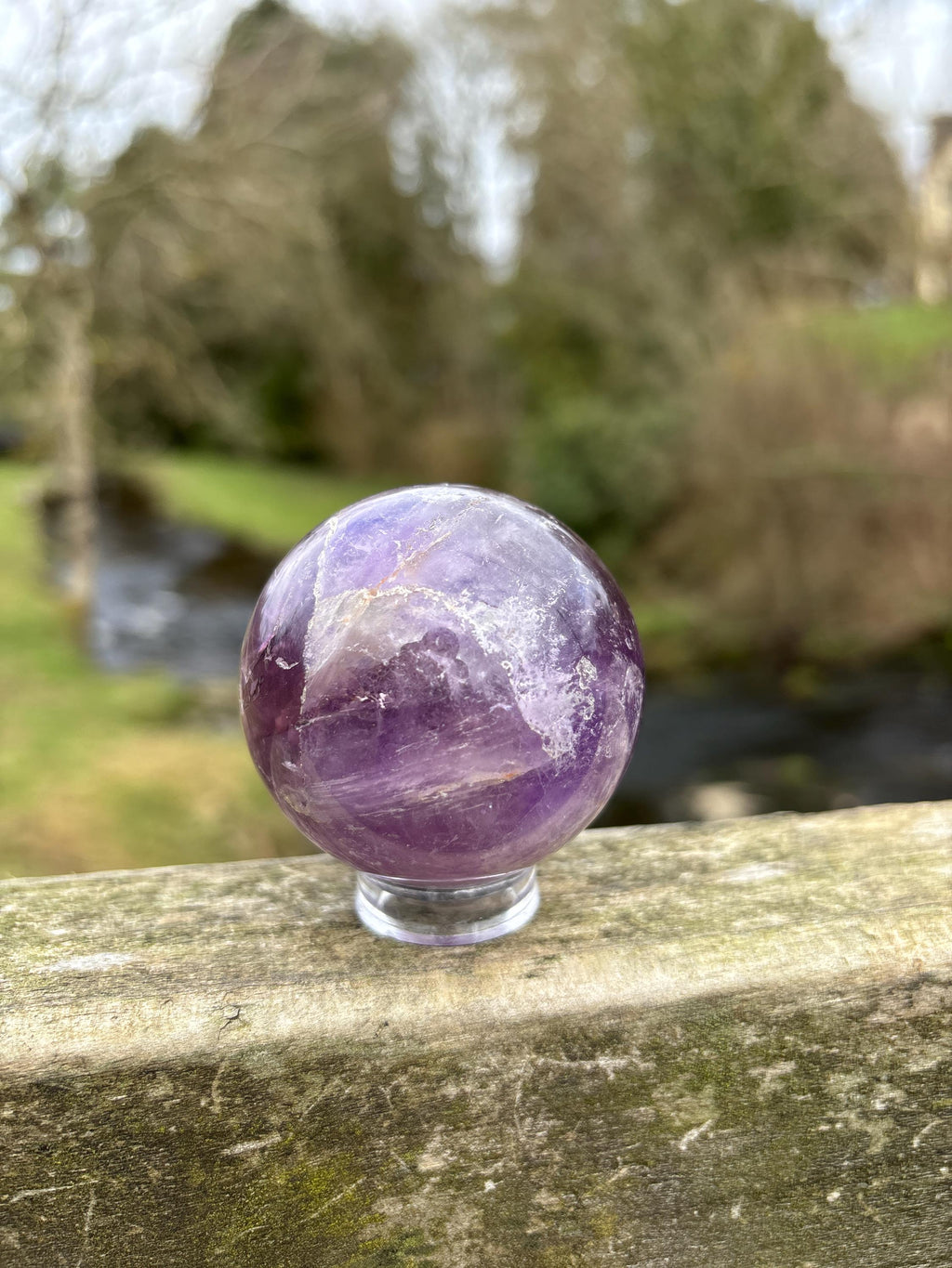 Polished Amethyst Sphere (55mm) | Natural Purple Quartz, Meditation Decor