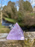 Amethyst Crystal Pyramid 50mm | Purple Quartz Energy Stone | Sacred Geometry Healing Crystal | Meditation & Decor