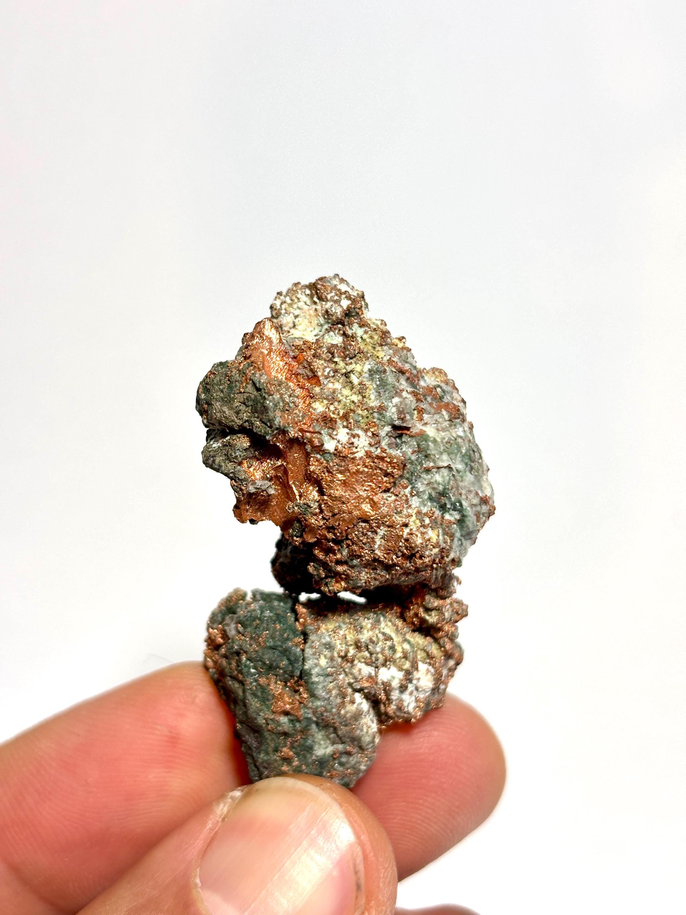 Natural Copper in Matrix Specimen - Michigan Copper Mineral for Collectors & Display