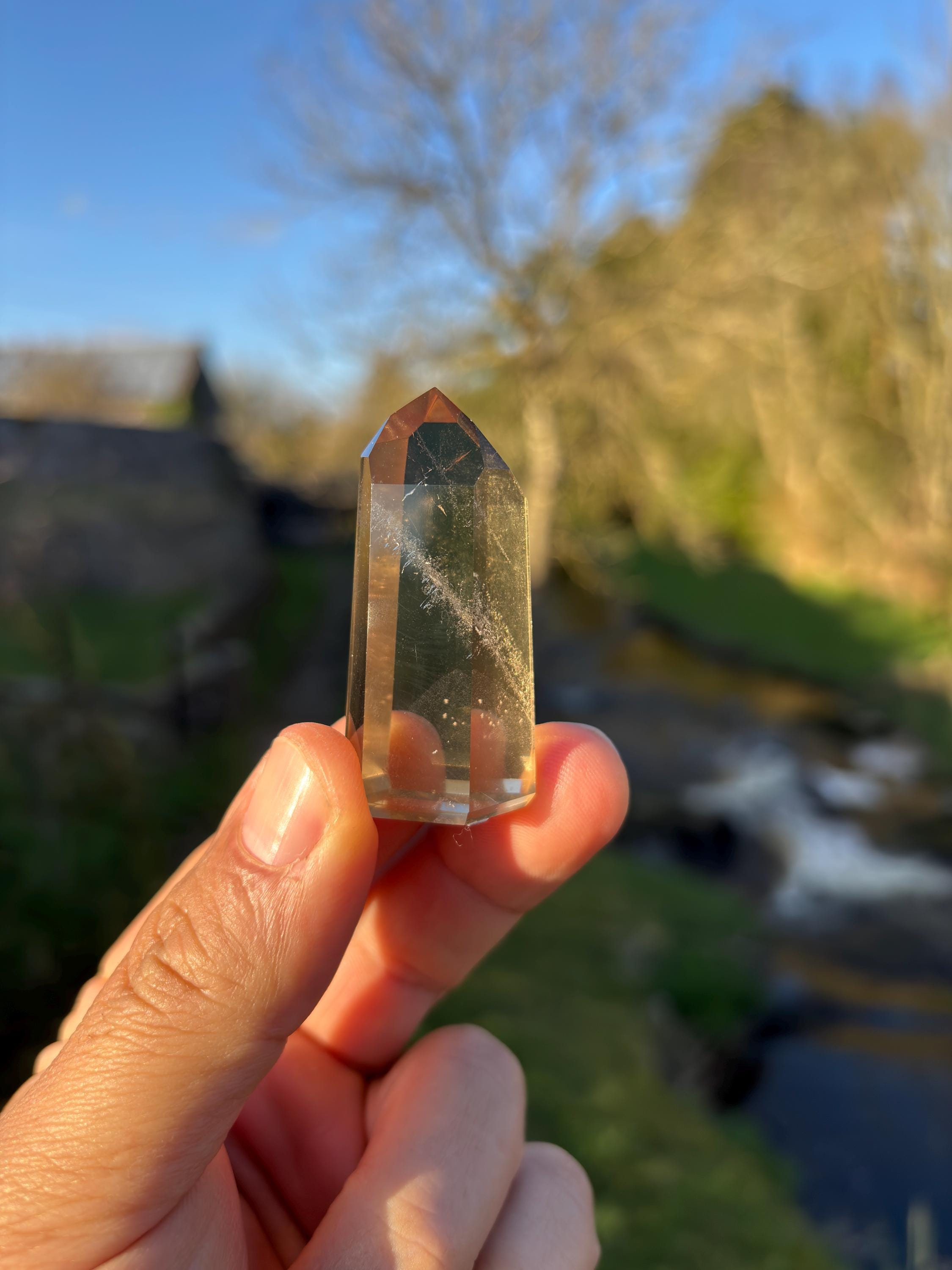 Natural Citrine Tower | Araçuaí Brazil Crystal | Genuine Citrine Point | Abundance Stone | Polished Quartz
