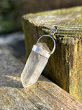 Natural Clear Quartz Pendant | 925 Sterling Silver Master Healer Necklace