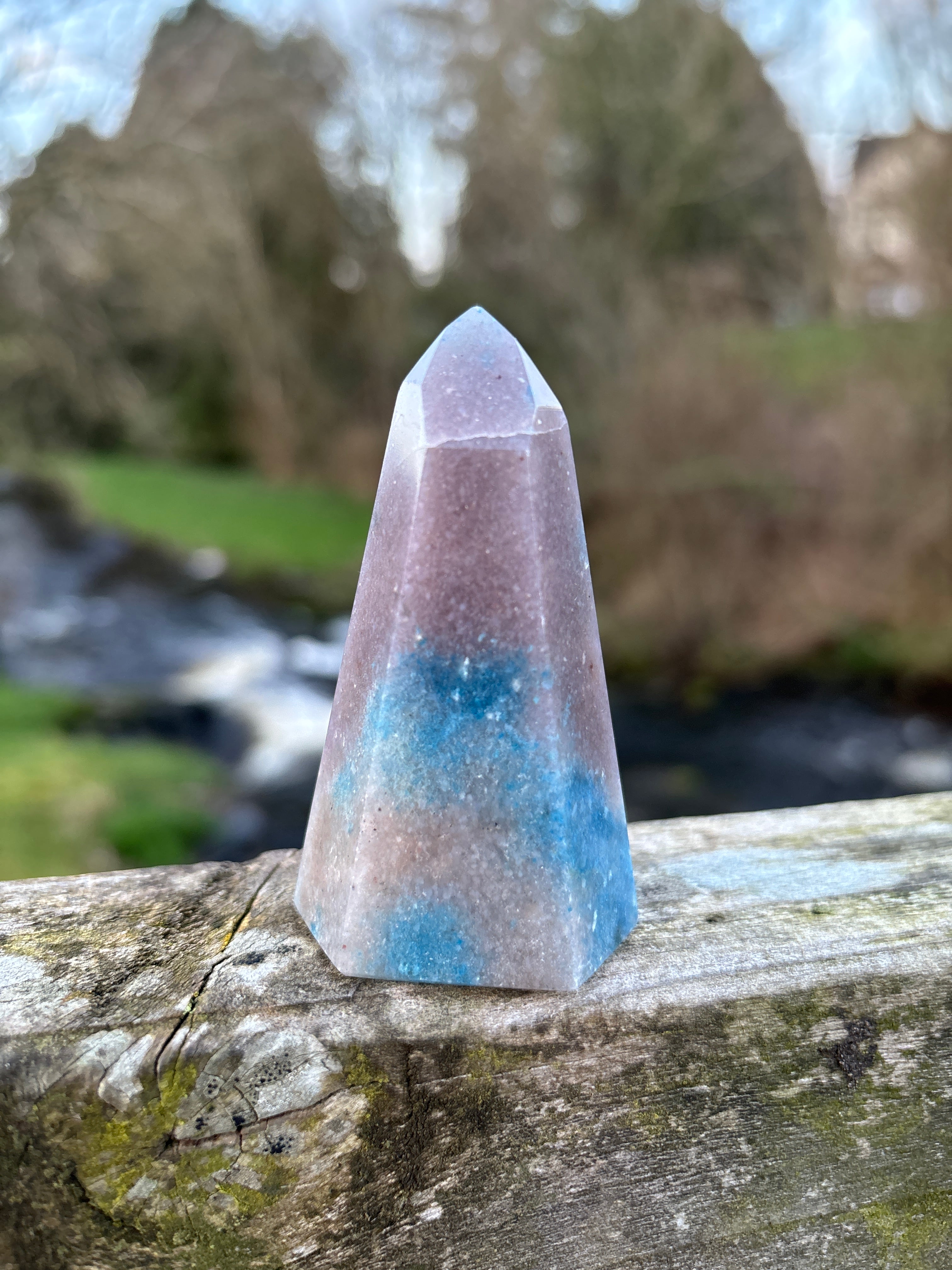 Rare Trolleite Quartz Tower | Paraiba Quartz Polished Point | Blue Crystal Collector Piece | High Vibration Stone
