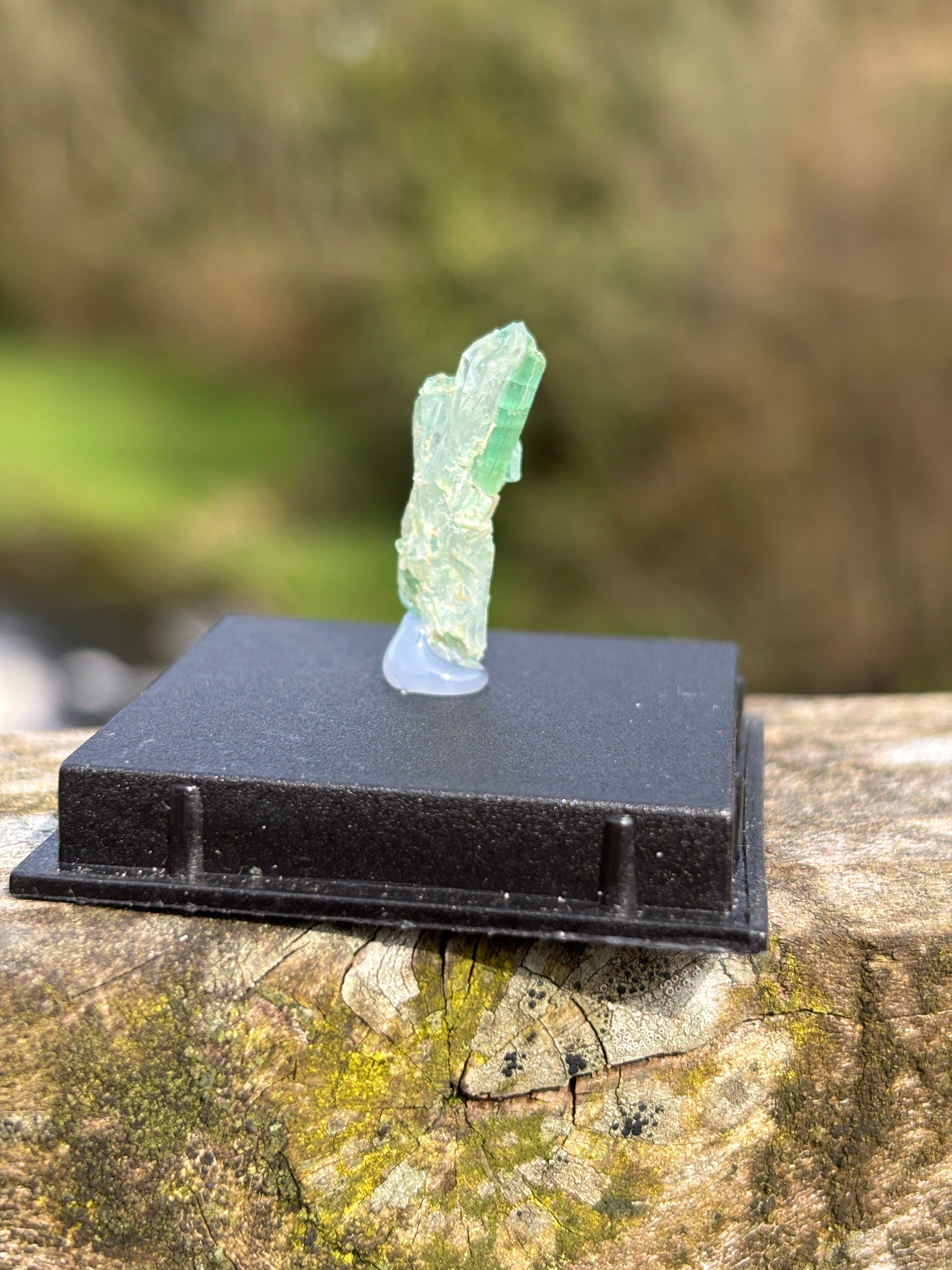 Paraiba Tourmaline Crystal | Natural Blue Gemstone | Rare Collector Mineral | Display Specimen Box