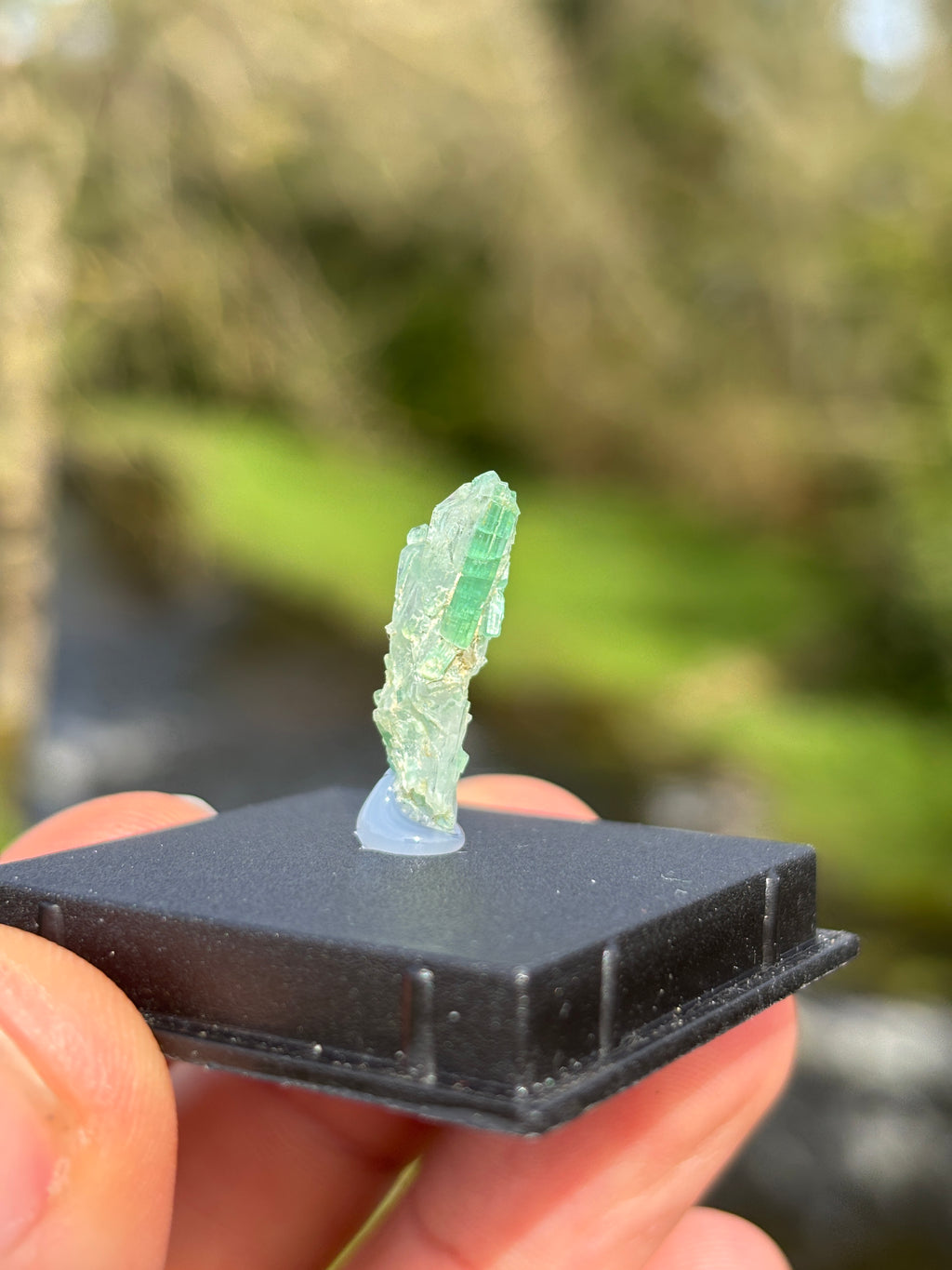 Paraiba Tourmaline Crystal | Natural Blue Gemstone | Rare Collector Mineral | Display Specimen Box
