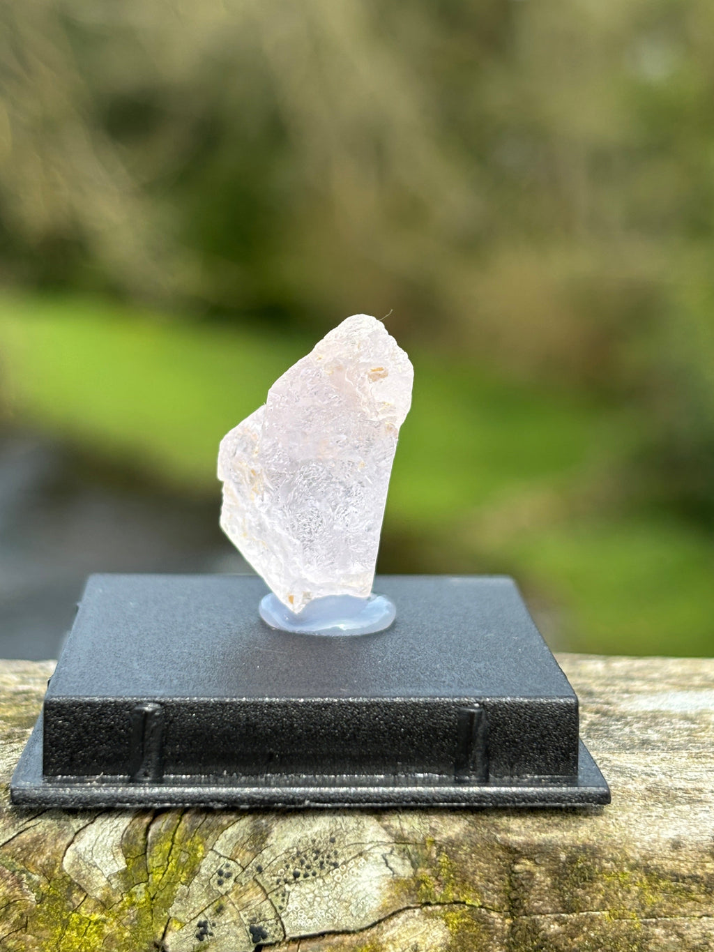 Kunzite Rough Crystal | Natural Pink Healing Stone | Heart Chakra Mineral | Collector Specimen in Display Box