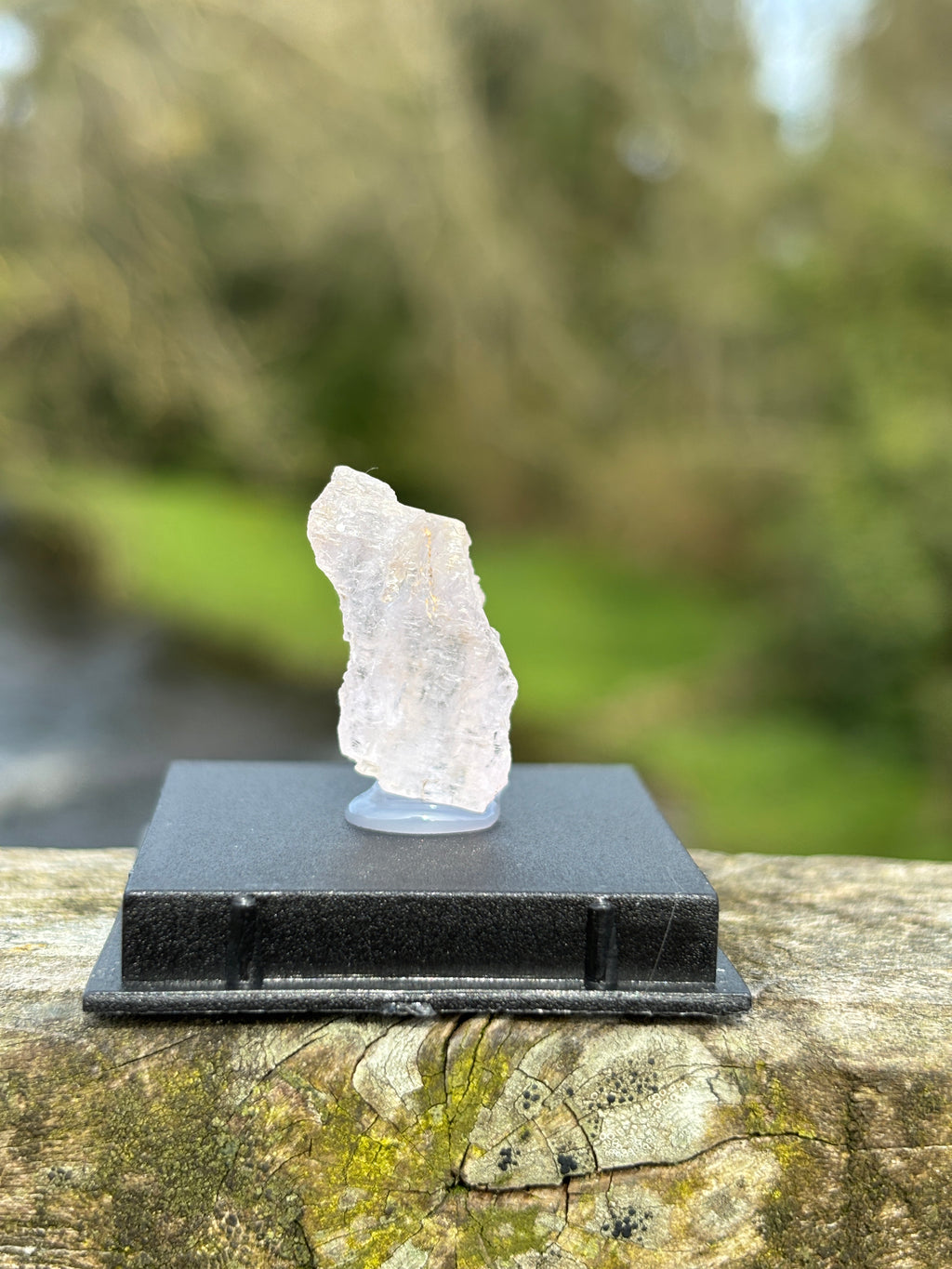 Kunzite Rough Crystal | Natural Pink Healing Stone | Heart Chakra Mineral | Collector Specimen in Display Box