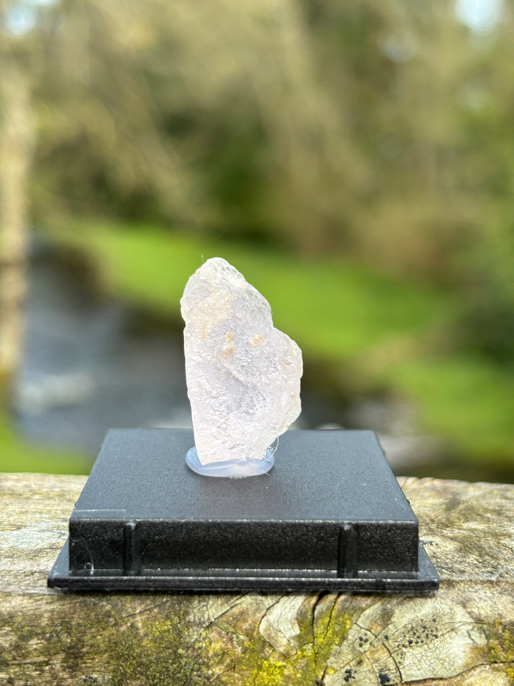 Kunzite Rough Crystal | Natural Pink Healing Stone | Heart Chakra Mineral | Collector Specimen in Display Box