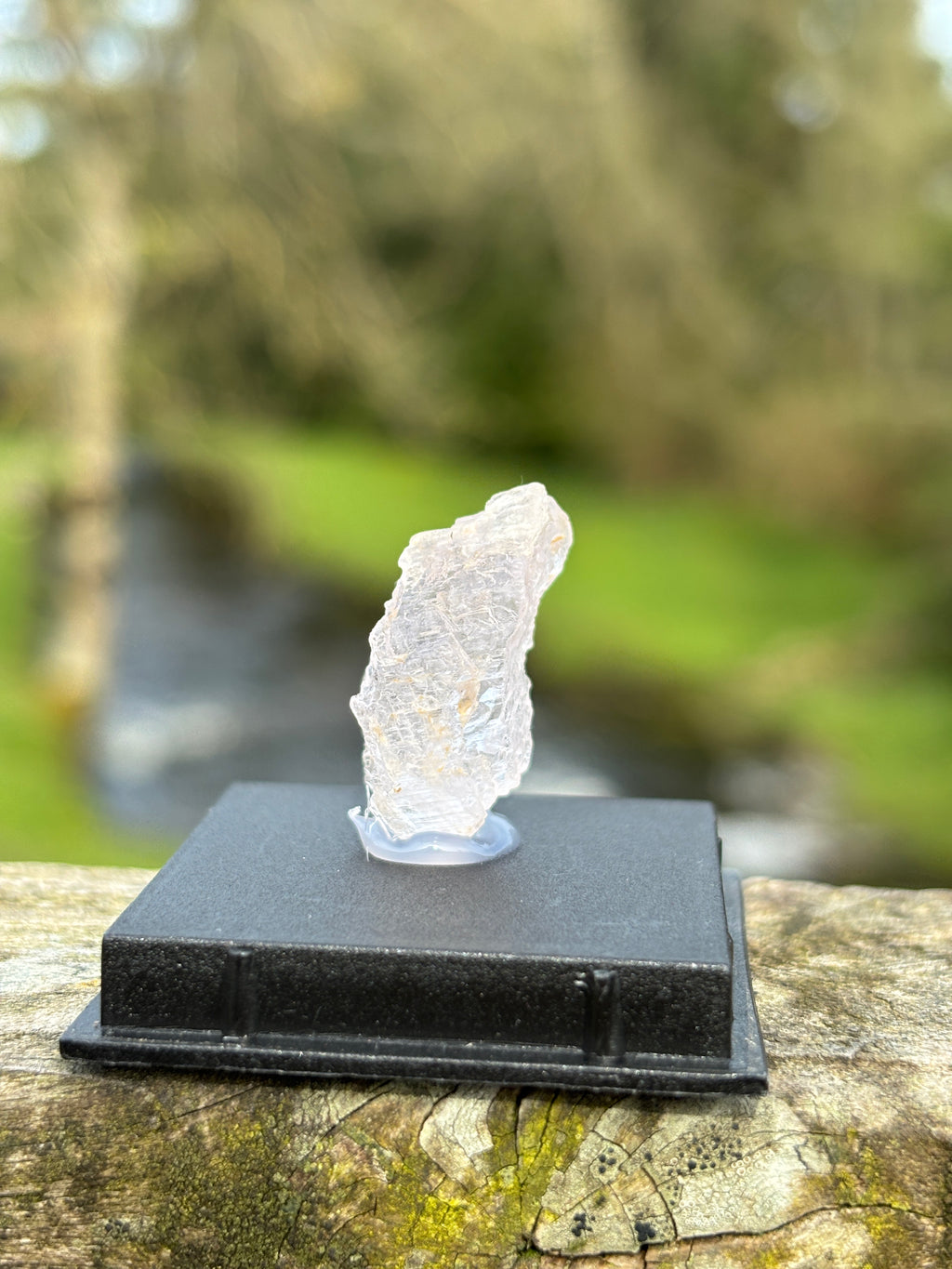 Kunzite Rough Crystal | Natural Pink Healing Stone | Heart Chakra Mineral | Collector Specimen in Display Box