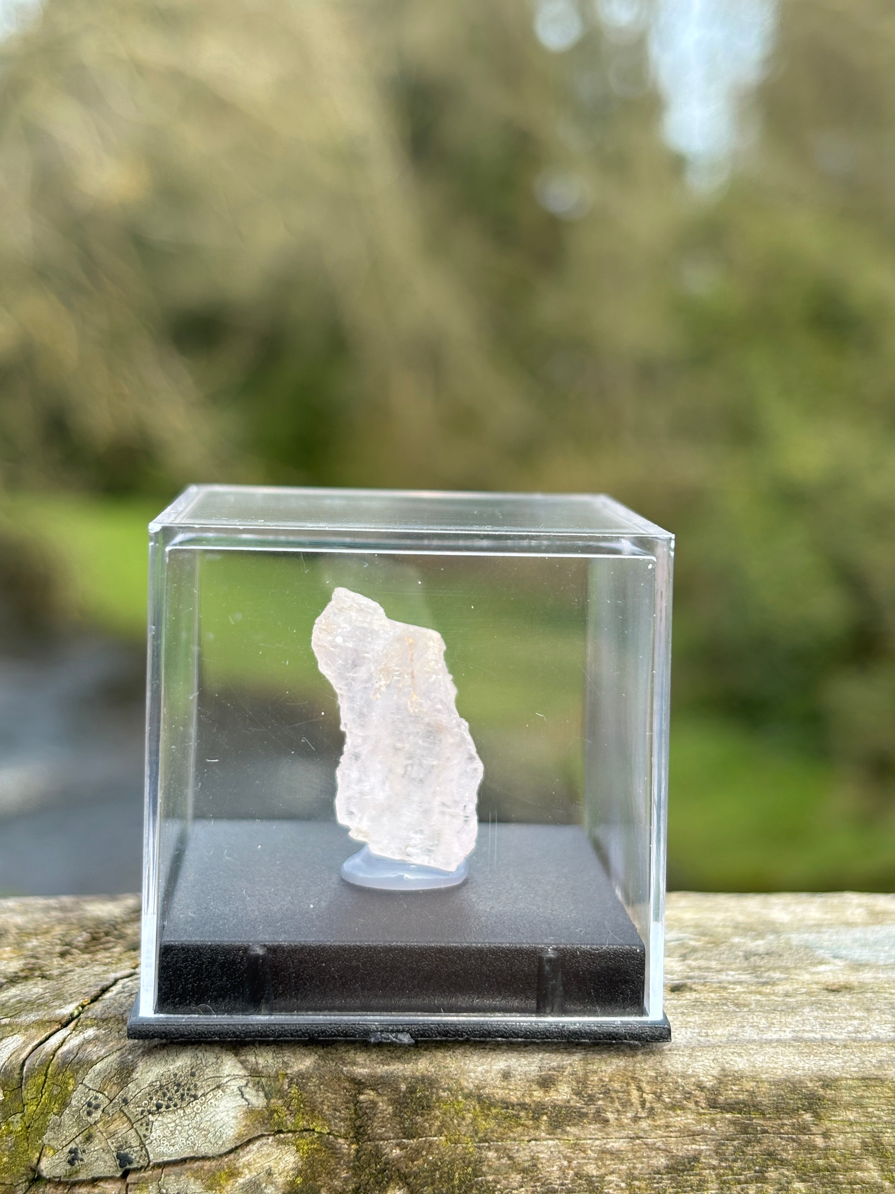 Kunzite Rough Crystal | Natural Pink Healing Stone | Heart Chakra Mineral | Collector Specimen in Display Box