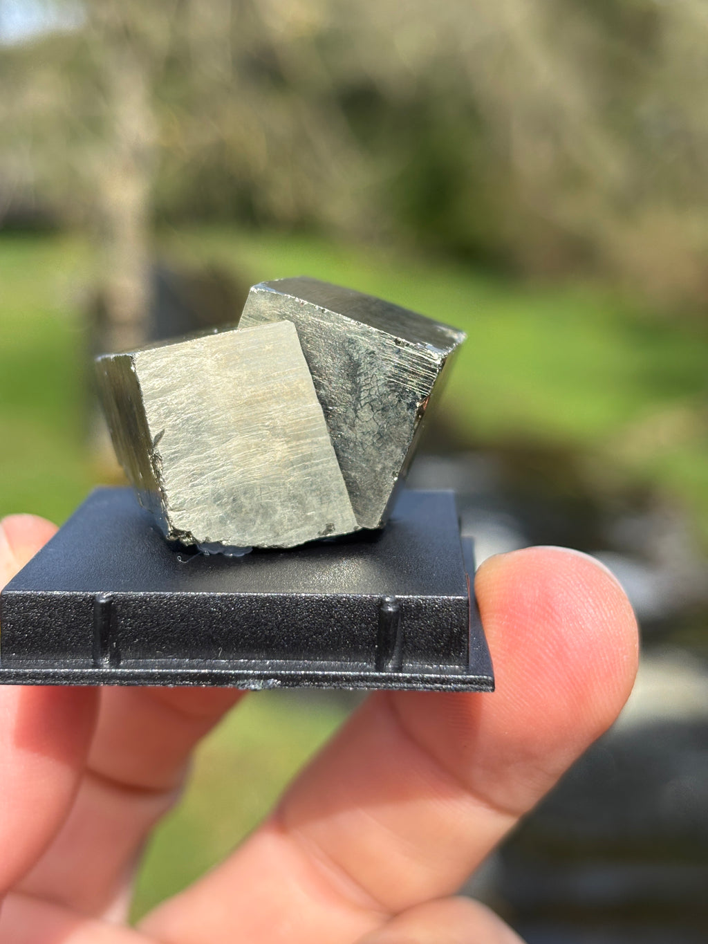Pyrite Cube | Natural Fool’s Gold Crystal | Geometric Mineral Specimen | Protection & Abundance Stone