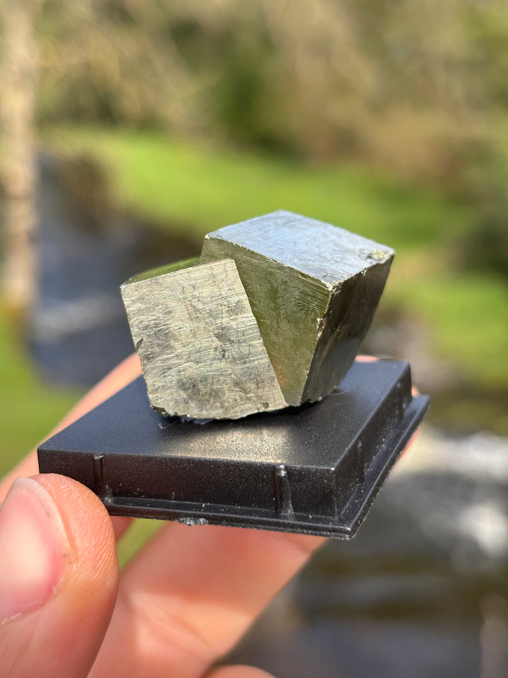 Pyrite Cube | Natural Fool’s Gold Crystal | Geometric Mineral Specimen | Protection & Abundance Stone