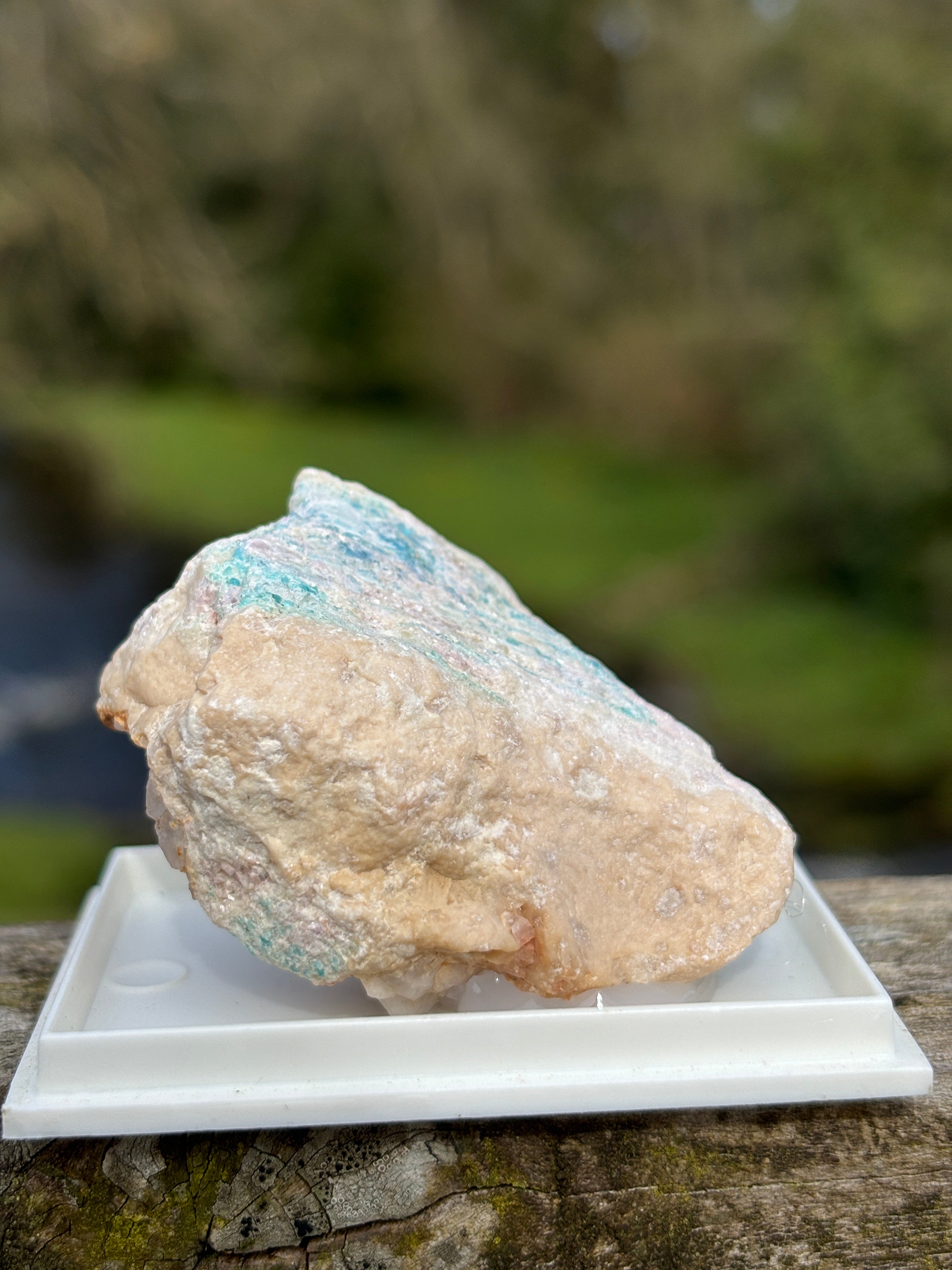 Paraiba Tourmaline Matrix | Natural Blue Crystal | Collector Mineral in Display Box | Rare Gemstone Specimen