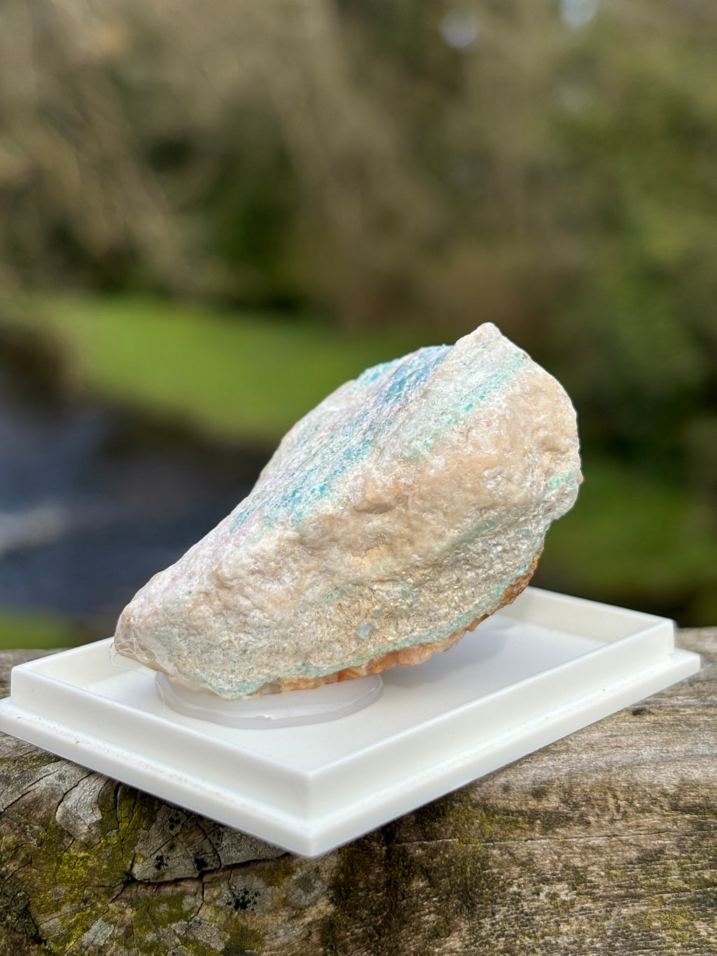 Paraiba Tourmaline Matrix | Natural Blue Crystal | Collector Mineral in Display Box | Rare Gemstone Specimen