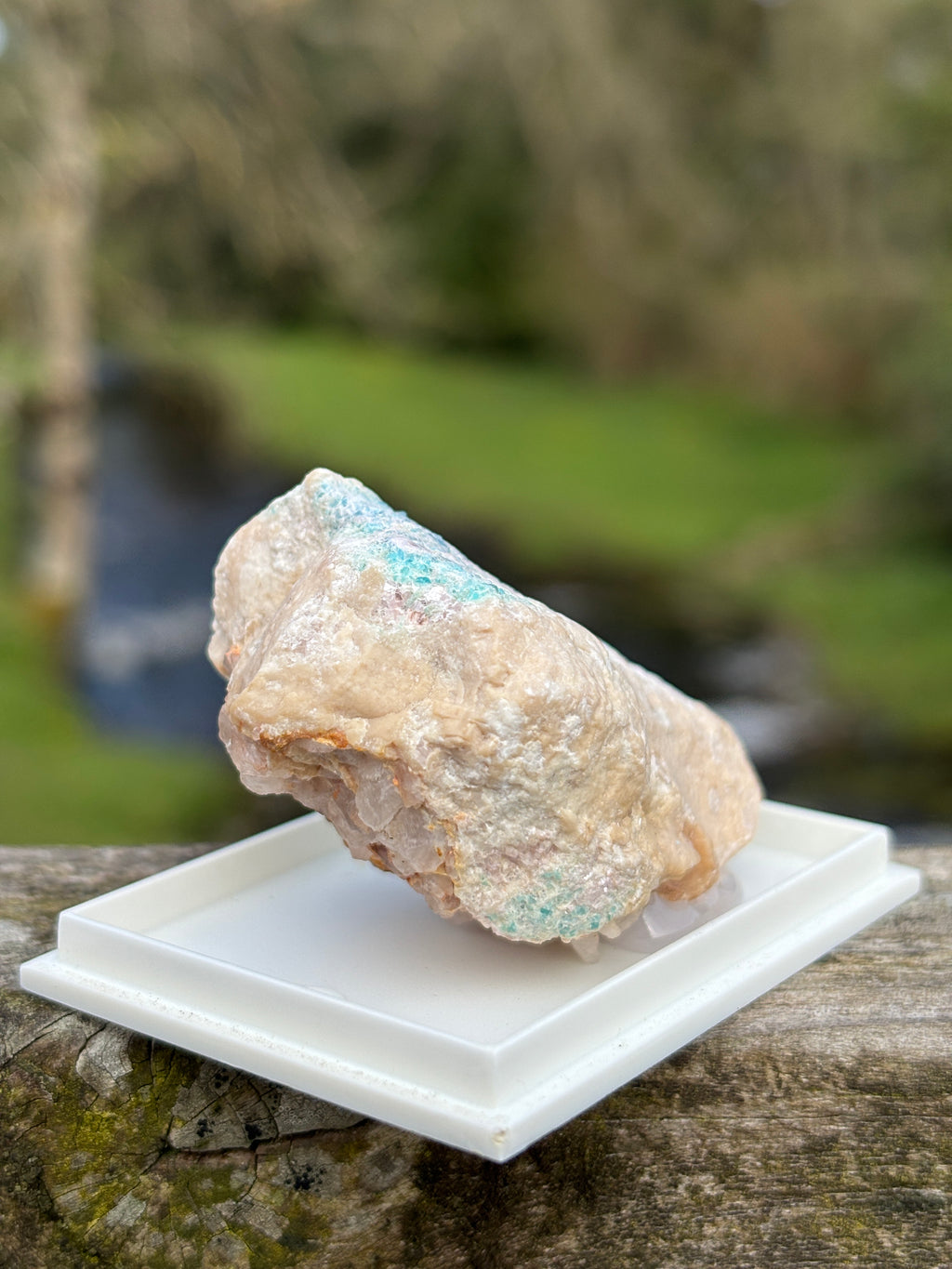 Paraiba Tourmaline Matrix | Natural Blue Crystal | Collector Mineral in Display Box | Rare Gemstone Specimen