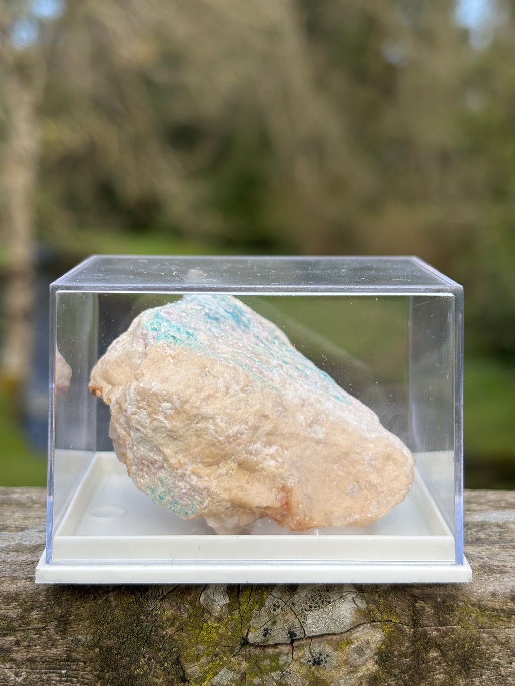 Paraiba Tourmaline Matrix | Natural Blue Crystal | Collector Mineral in Display Box | Rare Gemstone Specimen