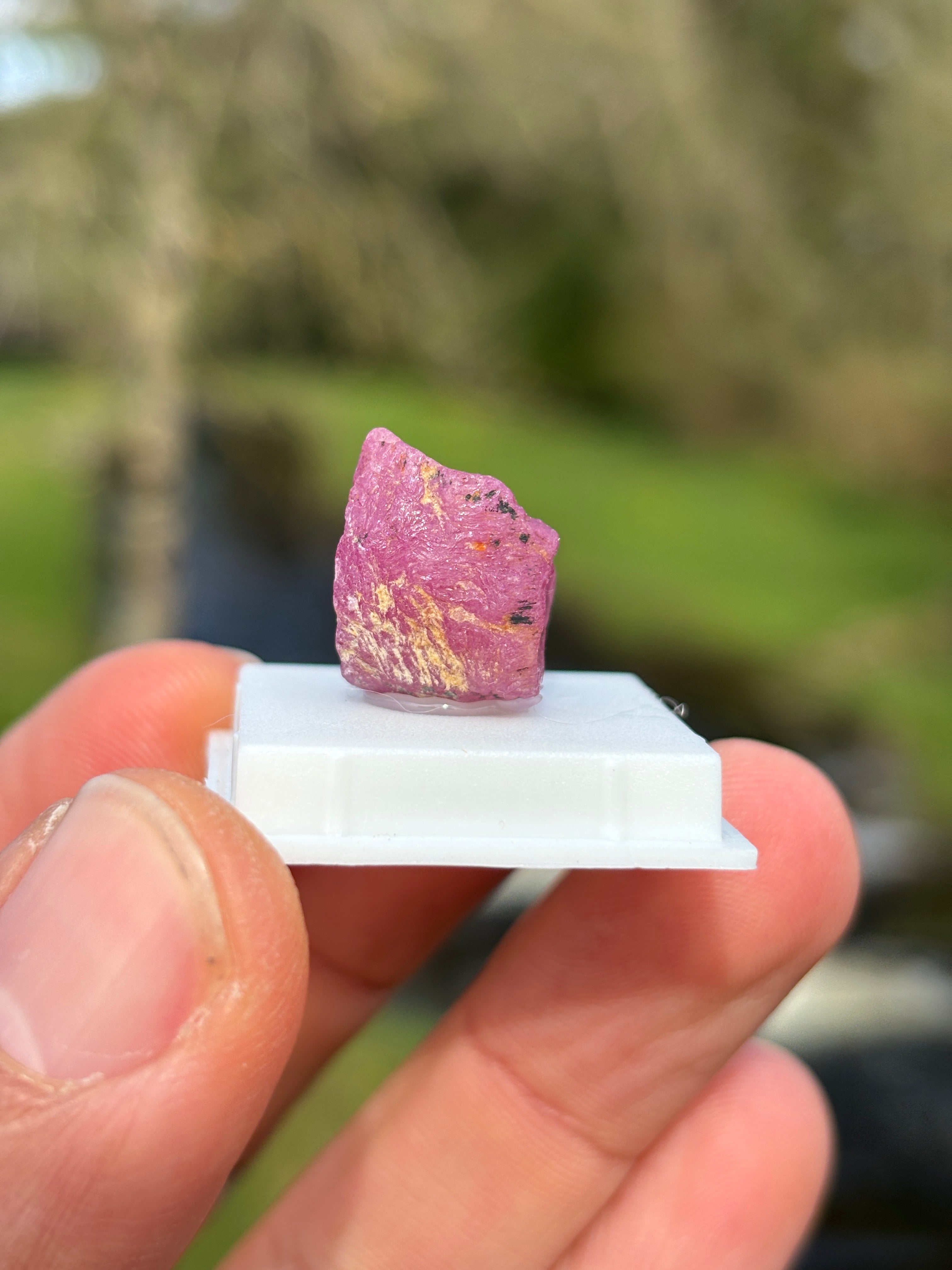Raw Ruby Crystal | Natural Corundum Gemstone | Red Healing Stone | Collector Mineral | Rough Ruby