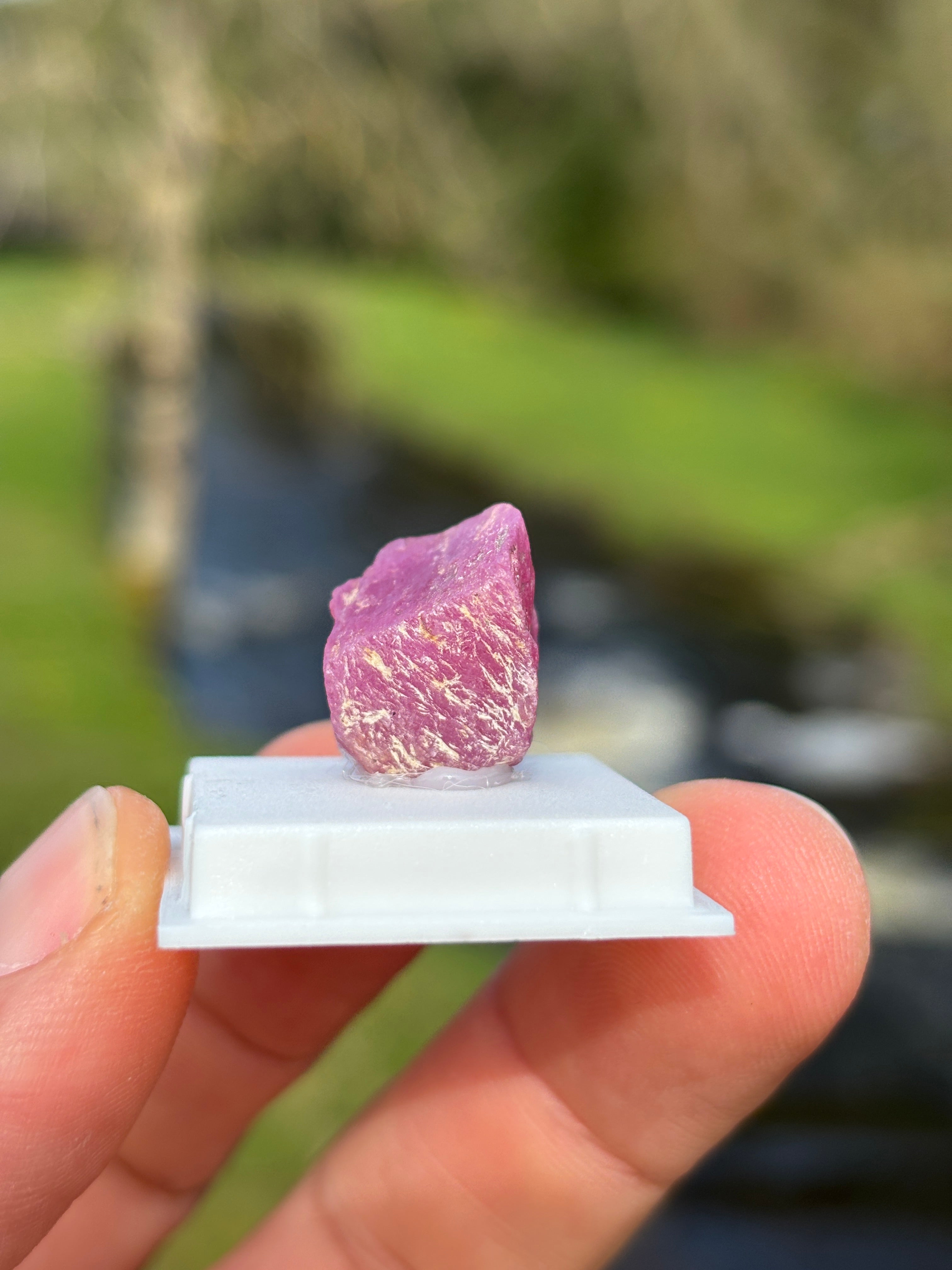 Raw Ruby Crystal | Natural Corundum Gemstone | Red Healing Stone | Collector Mineral | Rough Ruby