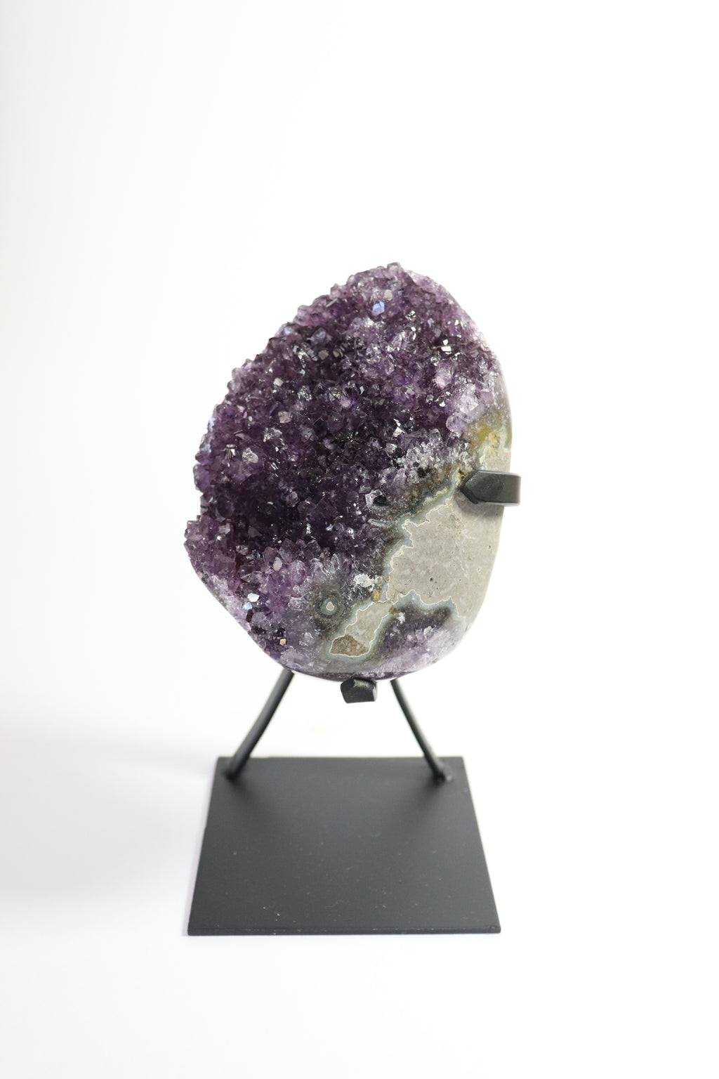 Natural Amethyst Geode on Stand | Premium Brazilian Crystal Display | Large Collector Mineral | Luxury Home Decor