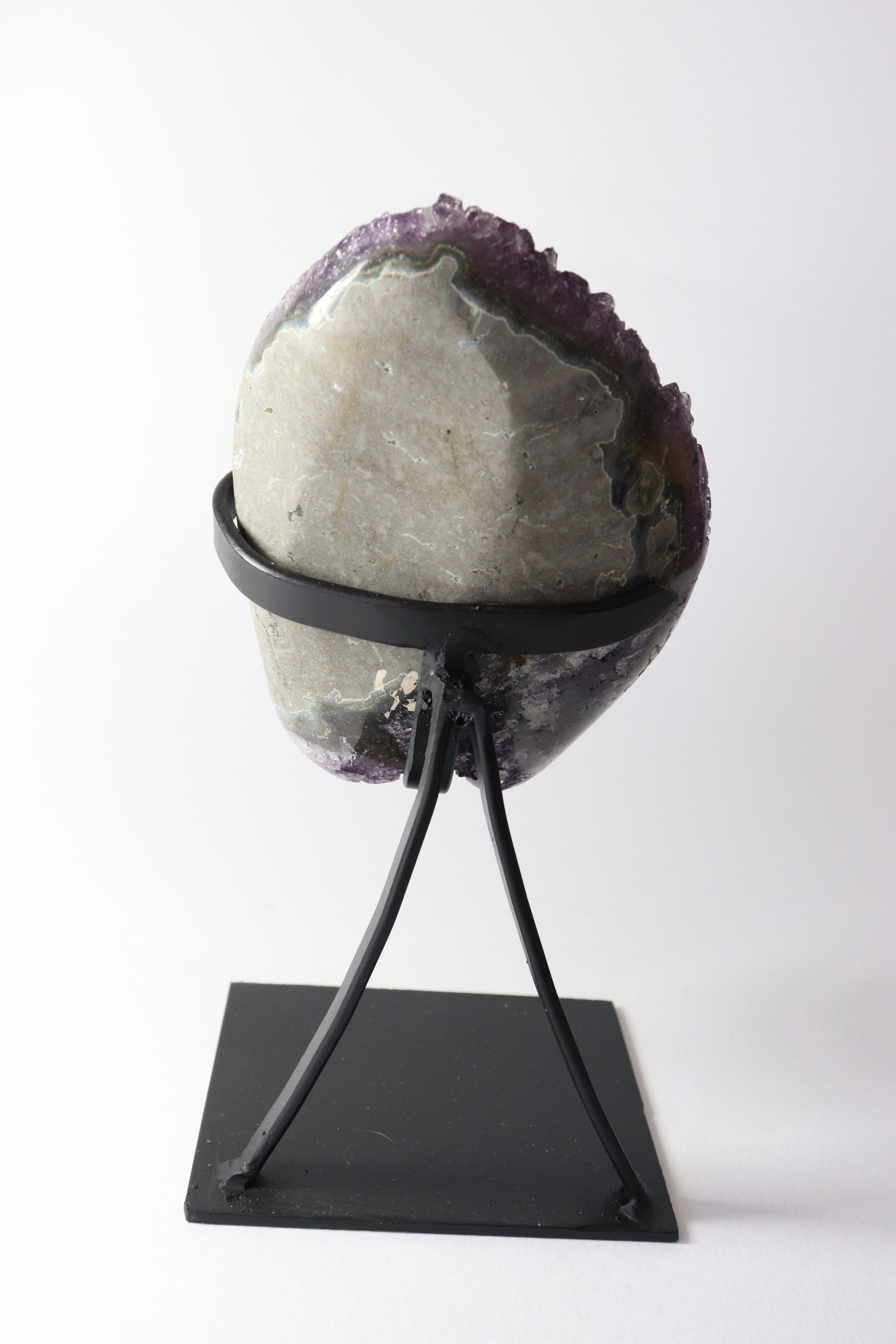 Natural Amethyst Geode on Stand | Premium Brazilian Crystal Display | Large Collector Mineral | Luxury Home Decor