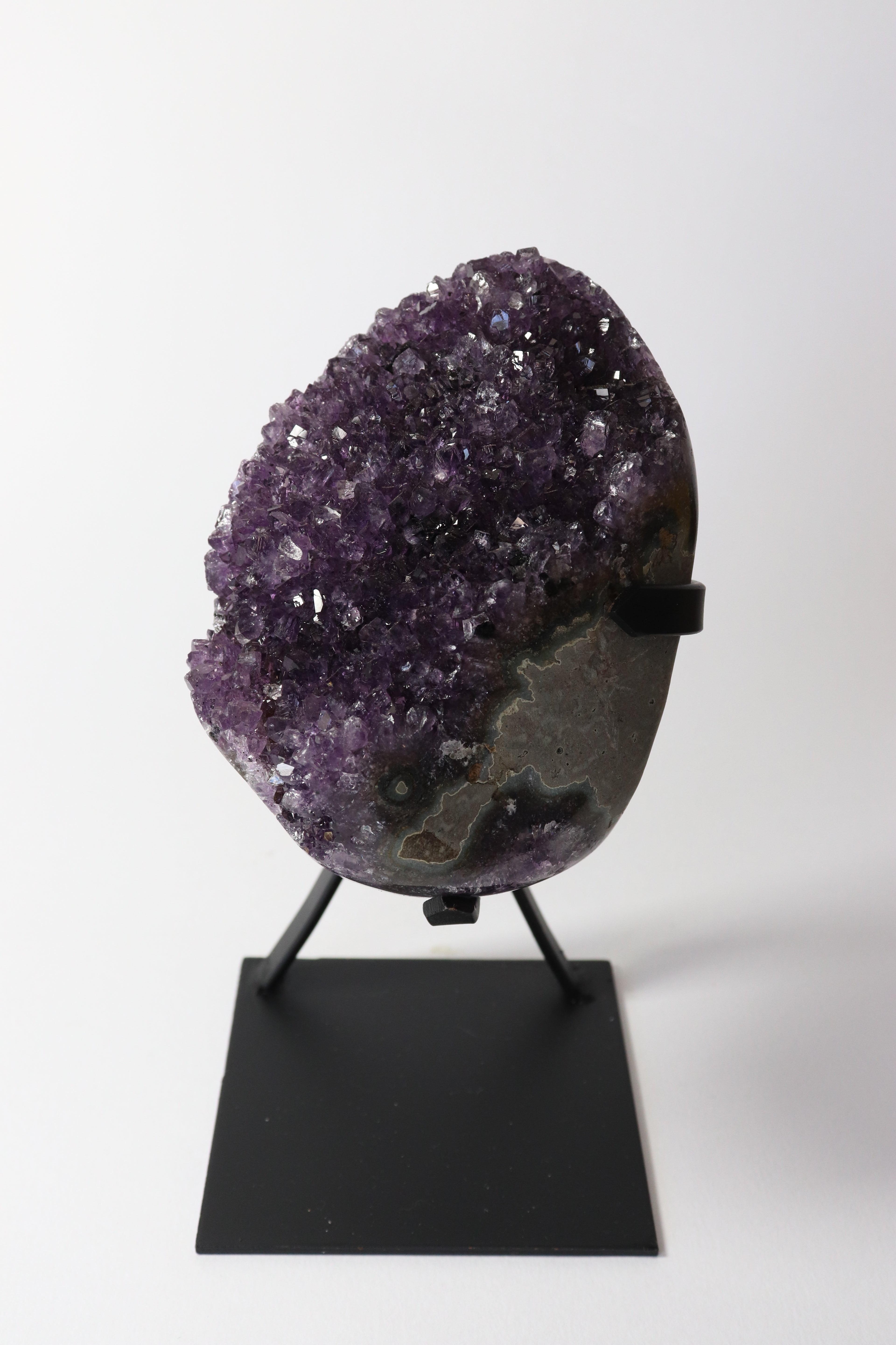 Natural Amethyst Geode on Stand | Premium Brazilian Crystal Display | Large Collector Mineral | Luxury Home Decor