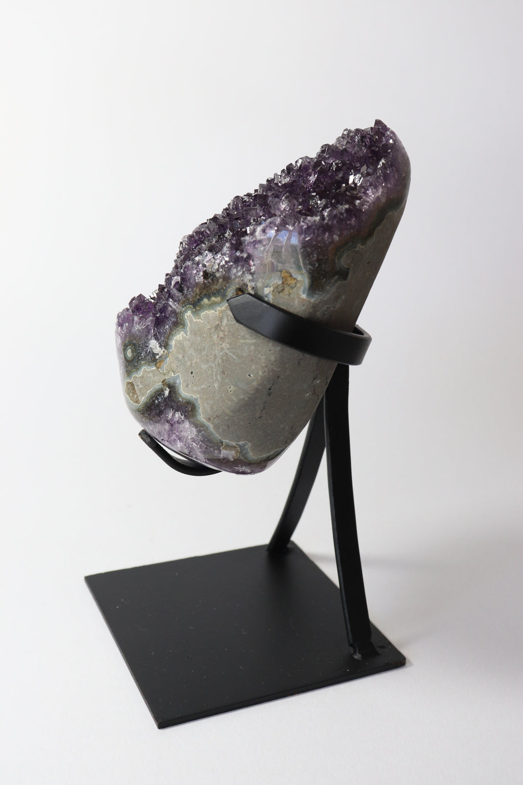 Natural Amethyst Geode on Stand | Premium Brazilian Crystal Display | Large Collector Mineral | Luxury Home Decor