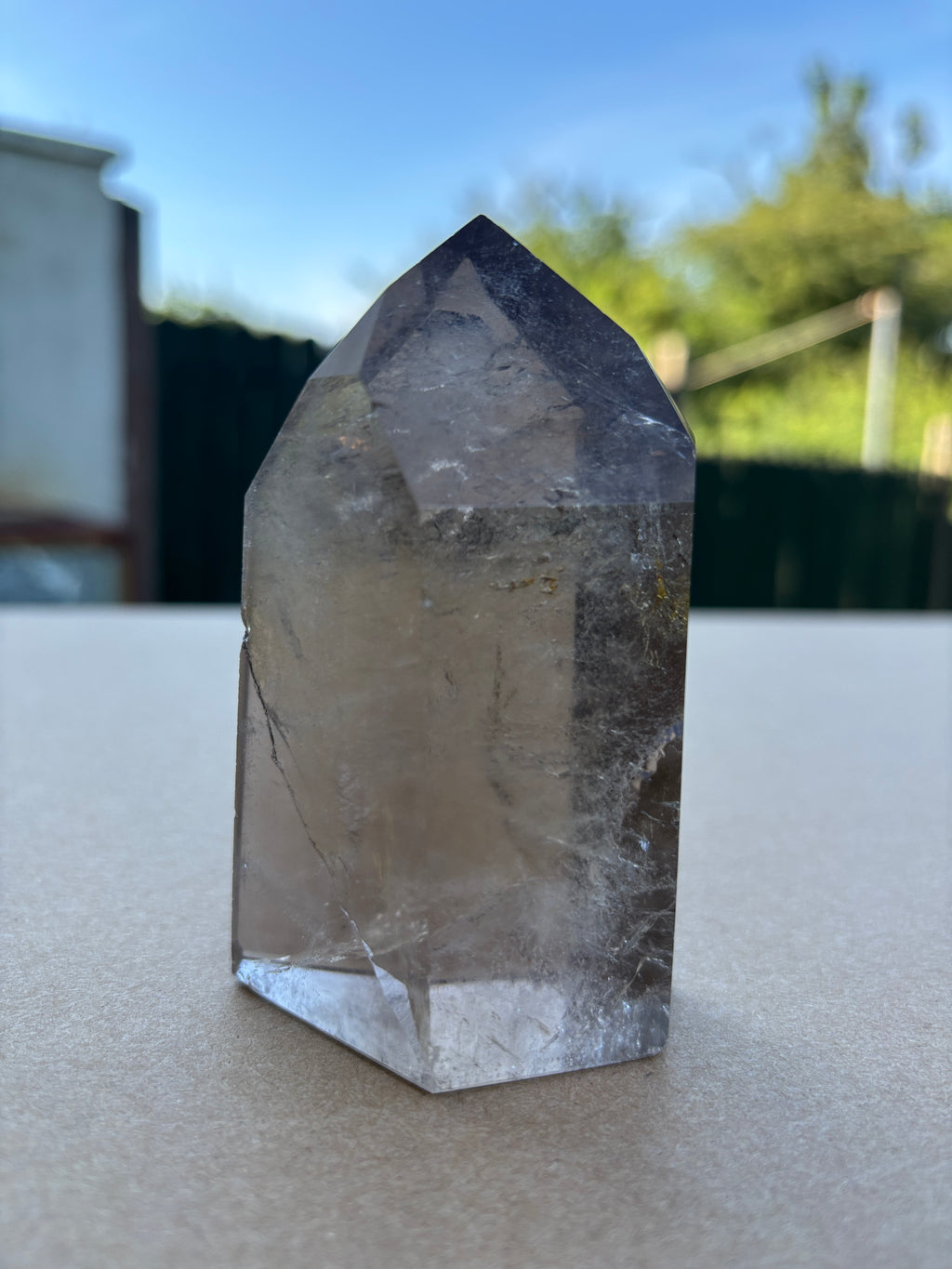Large Smoky Quartz Tower | Natural Polished Brazilian Crystal Point | Collector Mineral Specimen | Home Decor Crystal