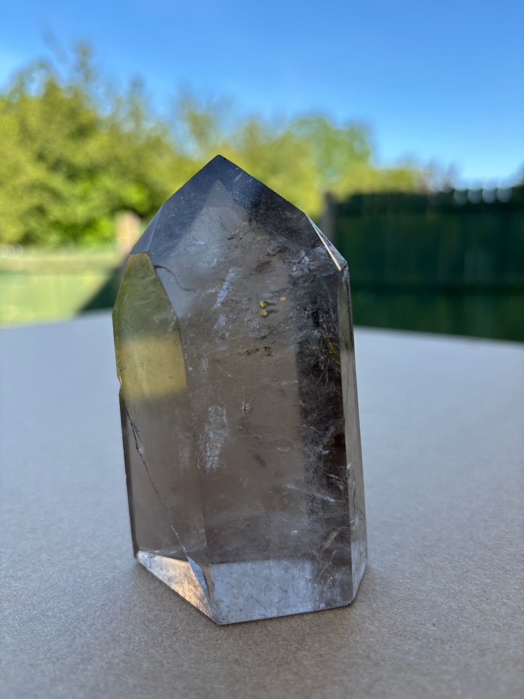 Large Smoky Quartz Tower | Natural Polished Brazilian Crystal Point | Collector Mineral Specimen | Home Decor Crystal