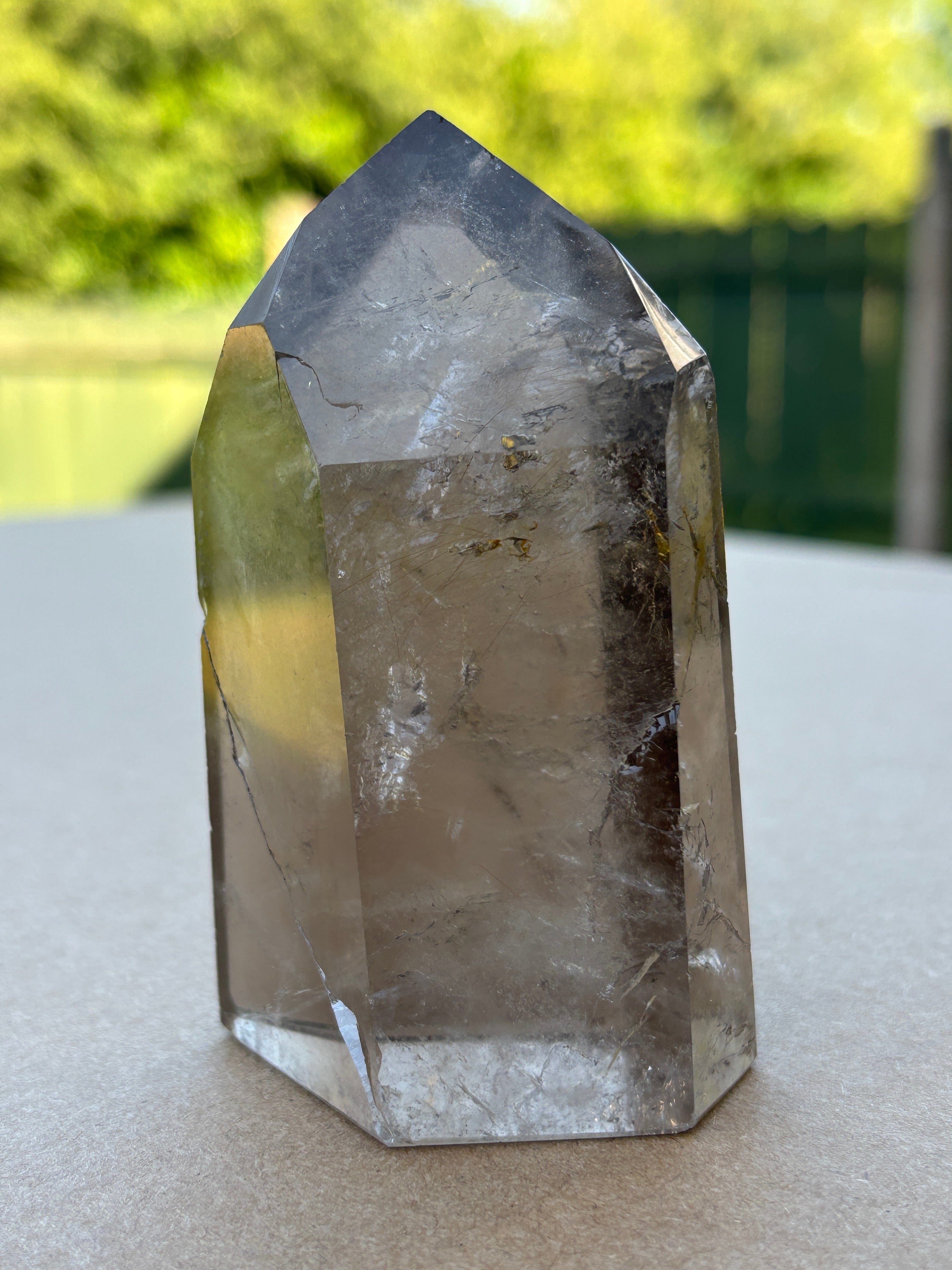 Large Smoky Quartz Tower | Natural Polished Brazilian Crystal Point | Collector Mineral Specimen | Home Decor Crystal