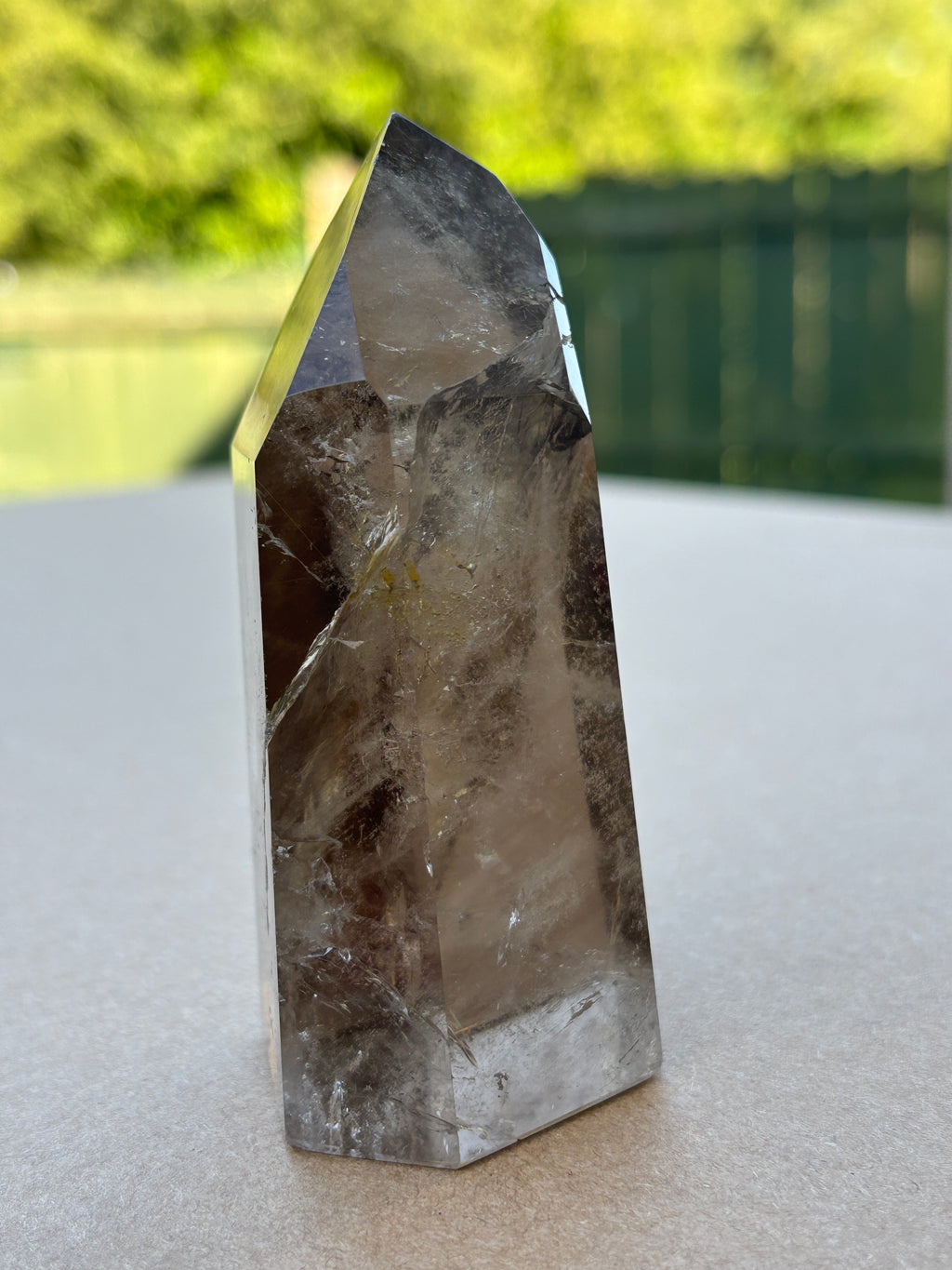Large Smoky Quartz Tower | Natural Polished Brazilian Crystal Point | Collector Mineral Specimen | Home Decor Crystal