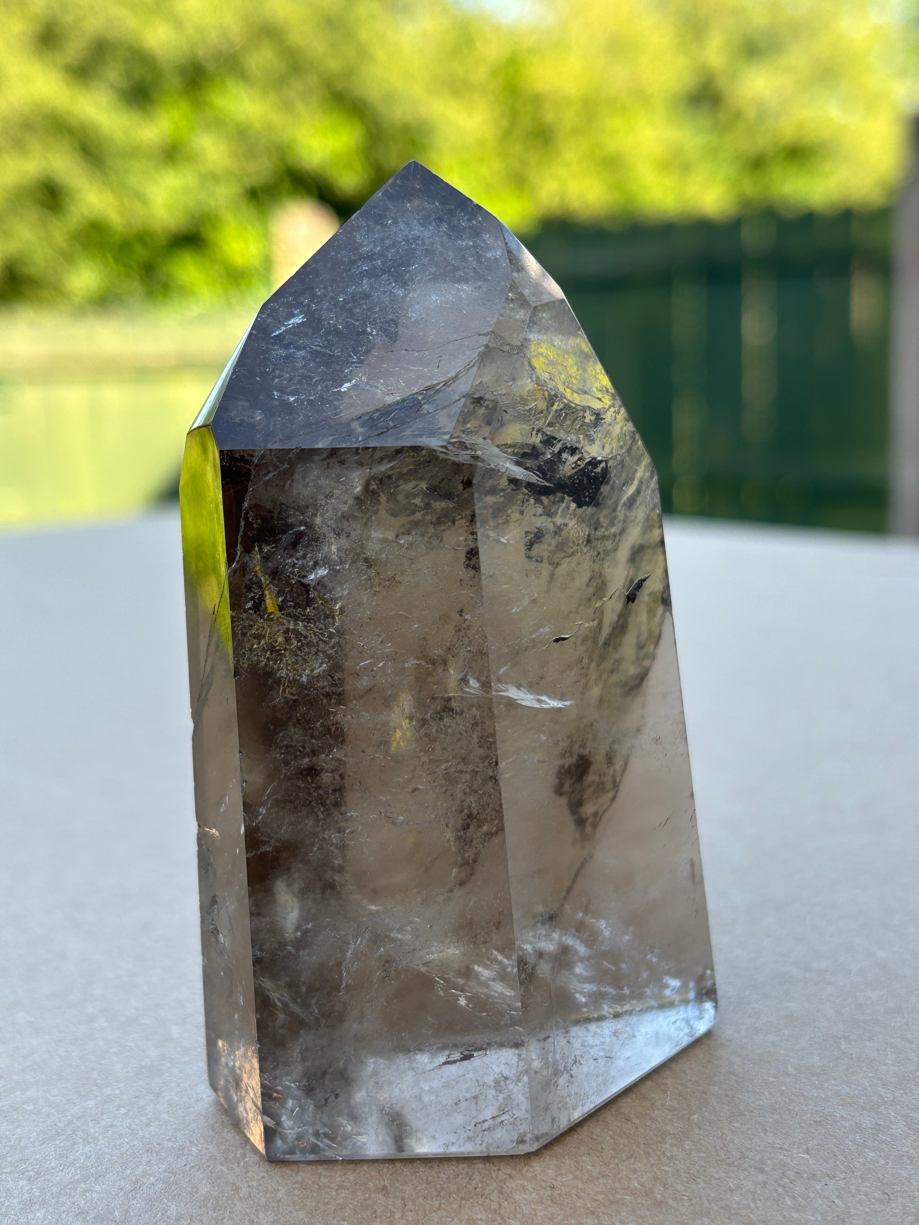 Large Smoky Quartz Tower | Natural Polished Brazilian Crystal Point | Collector Mineral Specimen | Home Decor Crystal