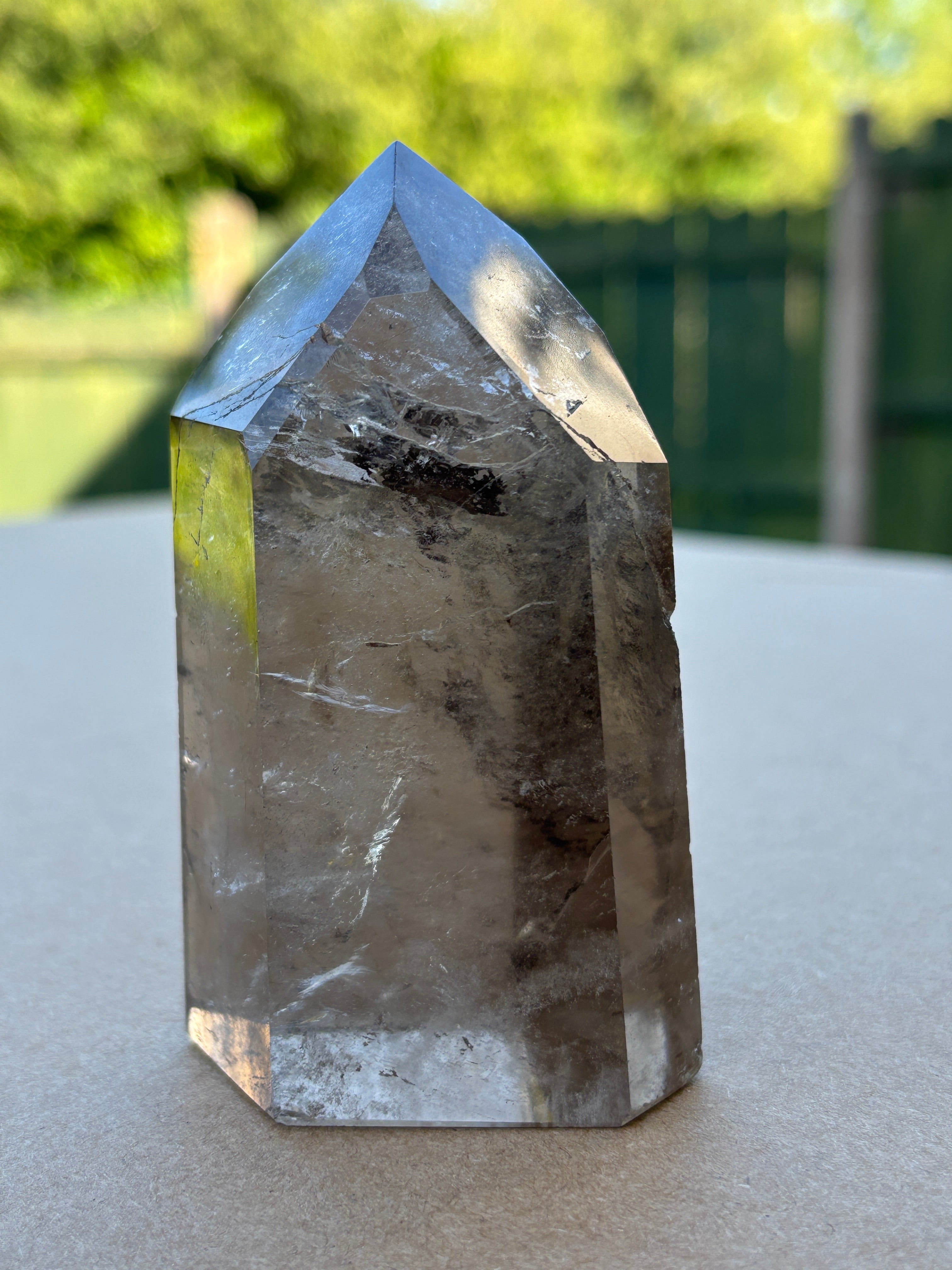 Large Smoky Quartz Tower | Natural Polished Brazilian Crystal Point | Collector Mineral Specimen | Home Decor Crystal