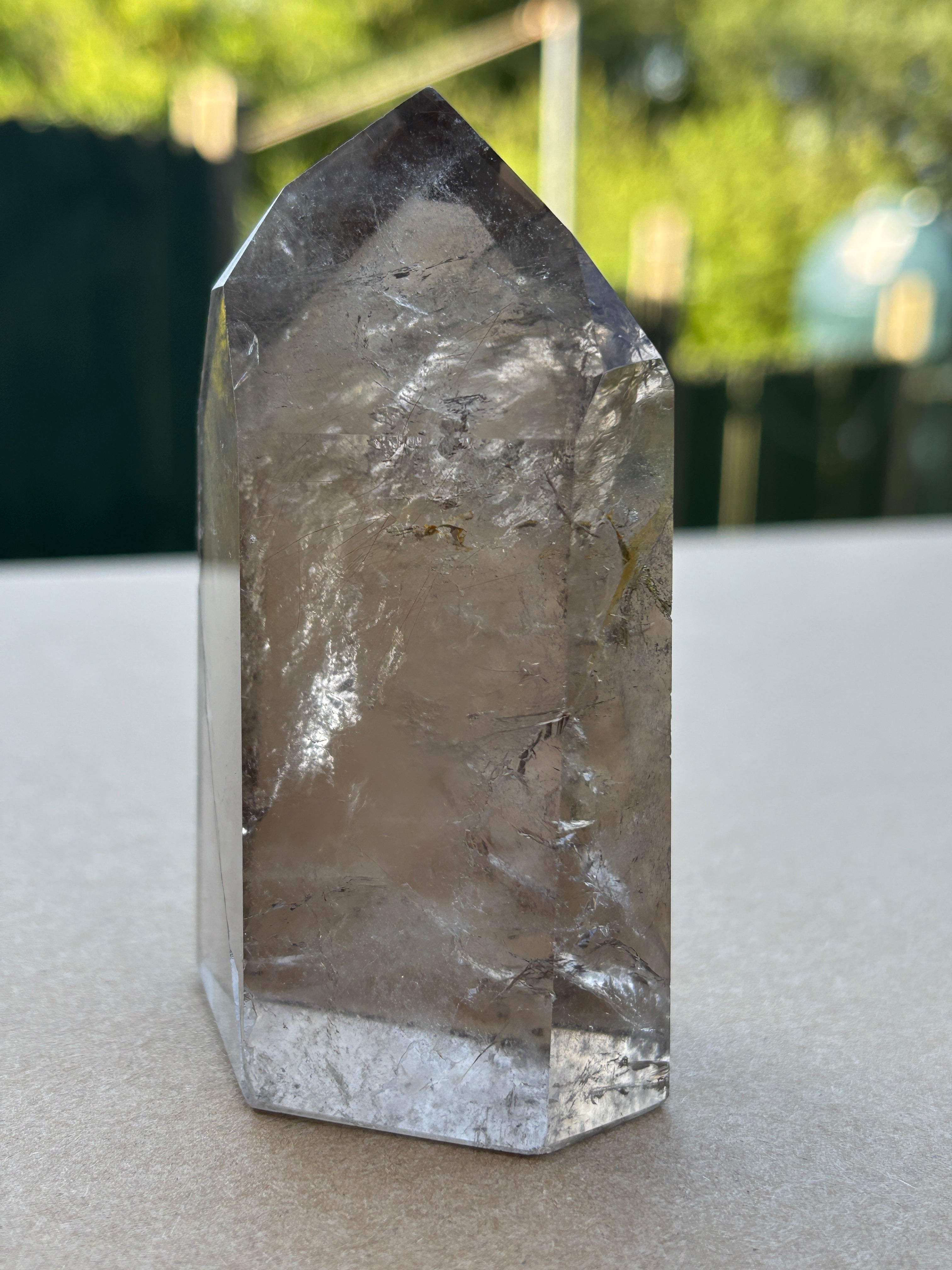 Large Smoky Quartz Tower | Natural Polished Brazilian Crystal Point | Collector Mineral Specimen | Home Decor Crystal