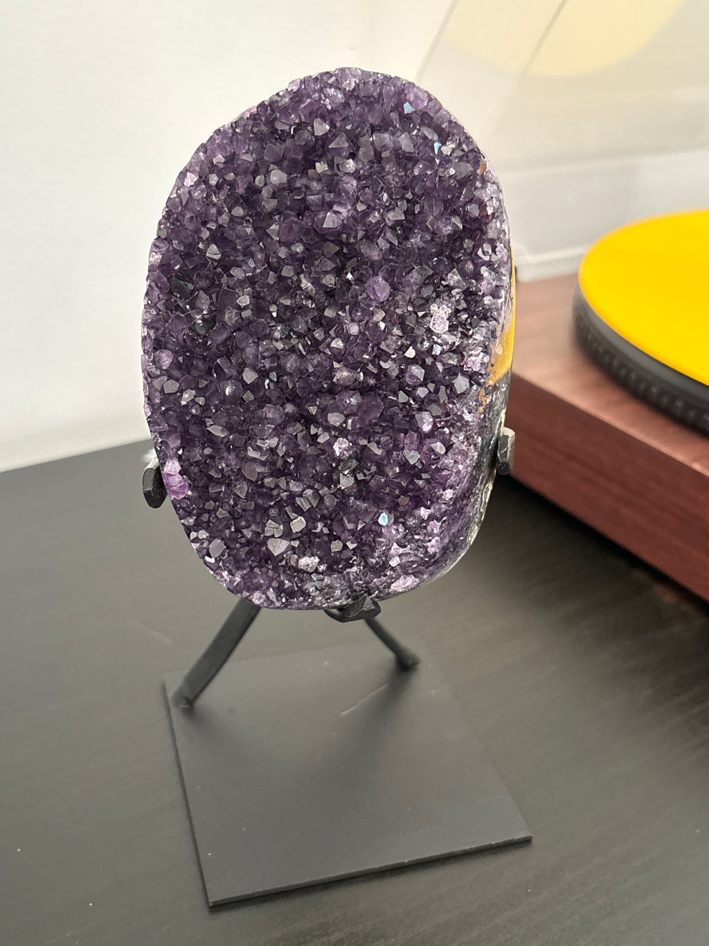 Natural Amethyst Geode on Stand | Premium Brazilian Crystal Display | Large Collector Mineral | Luxury Home Decor