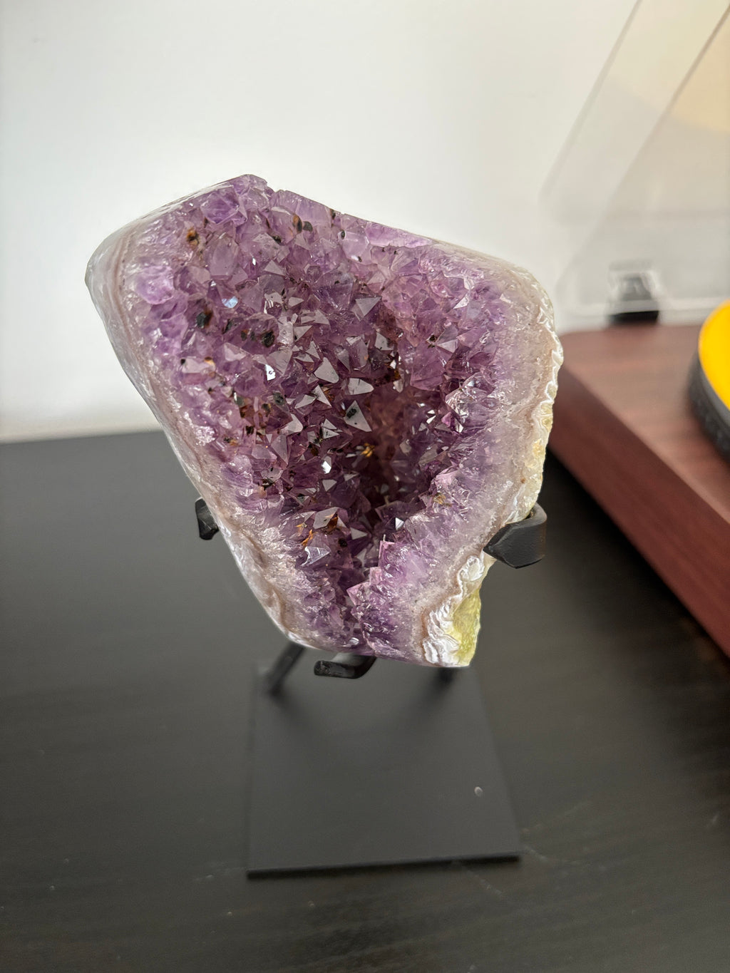 Natural Amethyst Geode on Stand | Premium Brazilian Crystal Display | Large Collector Mineral | Luxury Home Decor