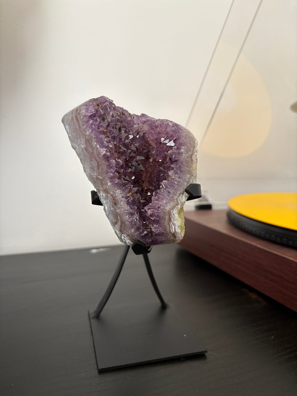 Natural Amethyst Geode on Stand | Premium Brazilian Crystal Display | Large Collector Mineral | Luxury Home Decor