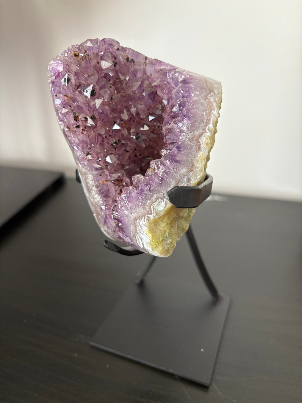 Natural Amethyst Geode on Stand | Premium Brazilian Crystal Display | Large Collector Mineral | Luxury Home Decor
