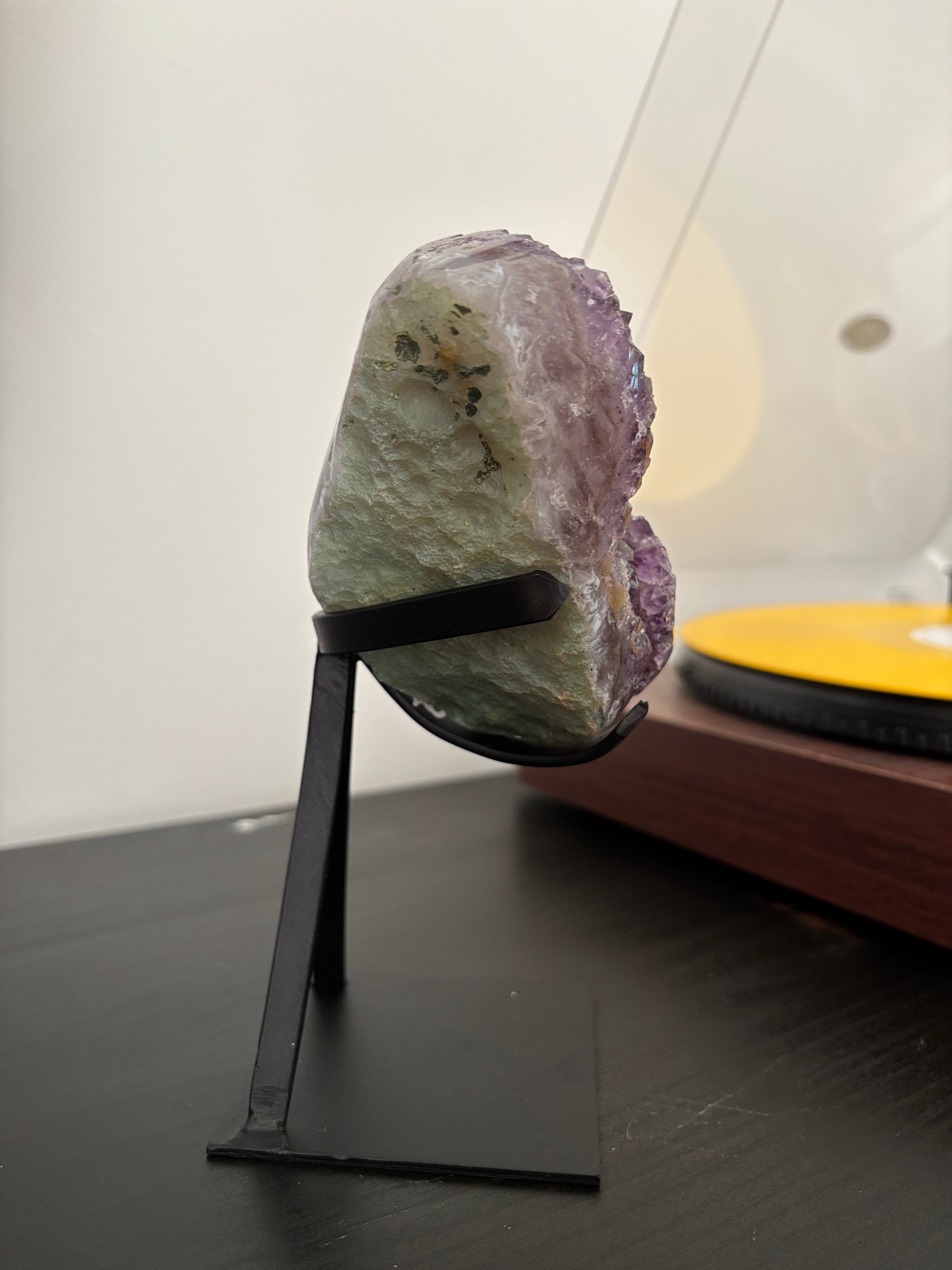 Natural Amethyst Geode on Stand | Premium Brazilian Crystal Display | Large Collector Mineral | Luxury Home Decor